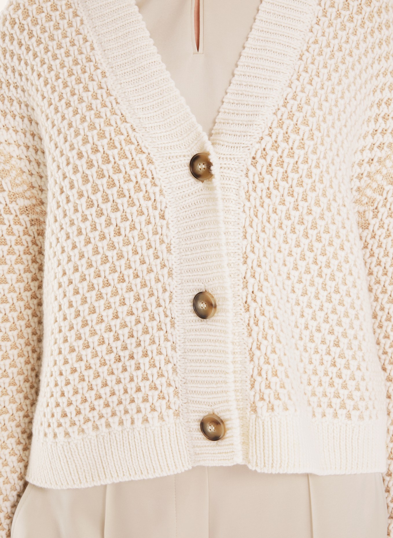 MARC CAIN Cardigan, Farbe: WEISS/ CREME (Bild 3)