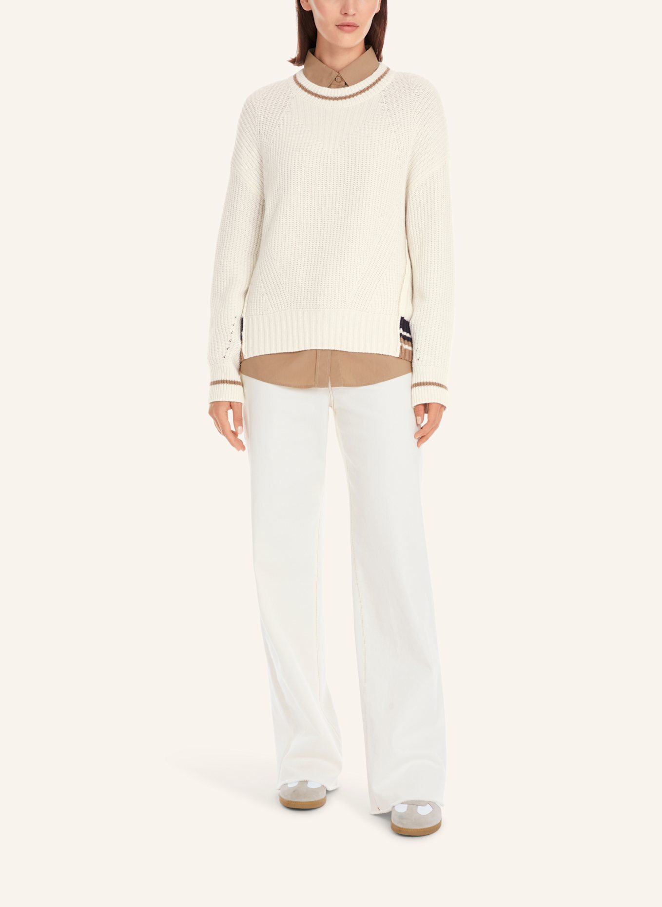 MARC CAIN Pullover, Farbe: WEISS/ CREME (Bild 4)