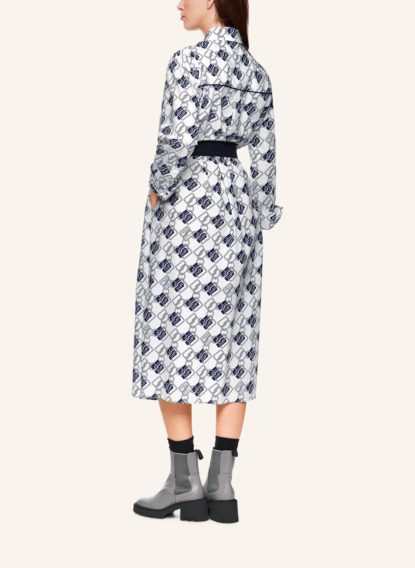 MARC CAIN Kleid: WEISS/ CREME