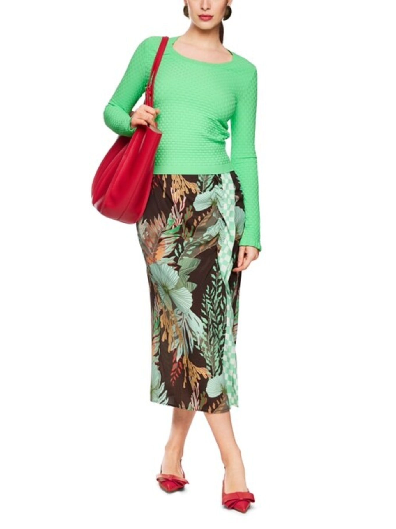 MARC CAIN Pullover: HELLGRÜN