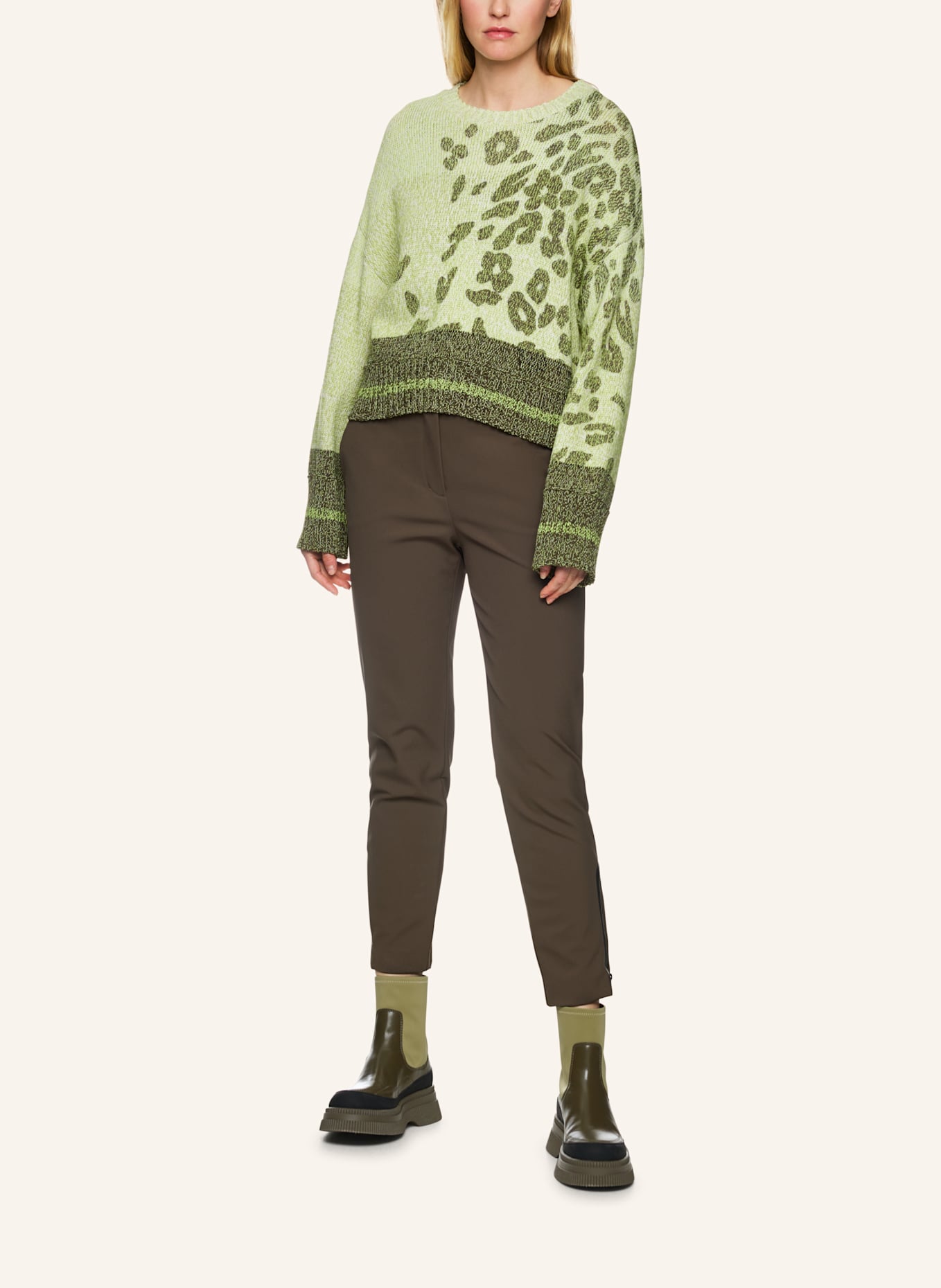 MARC CAIN Pullover: KHAKI