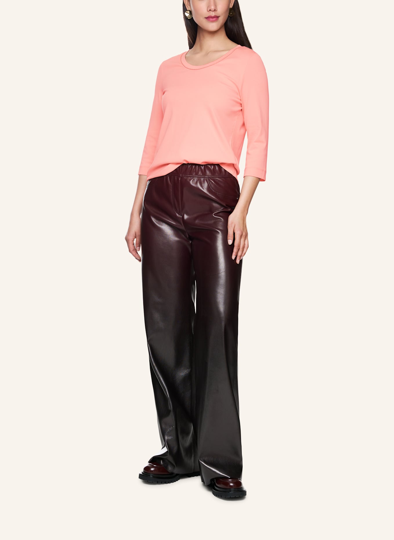 MARC CAIN Shirt mit 3/4-Arm: ROSA