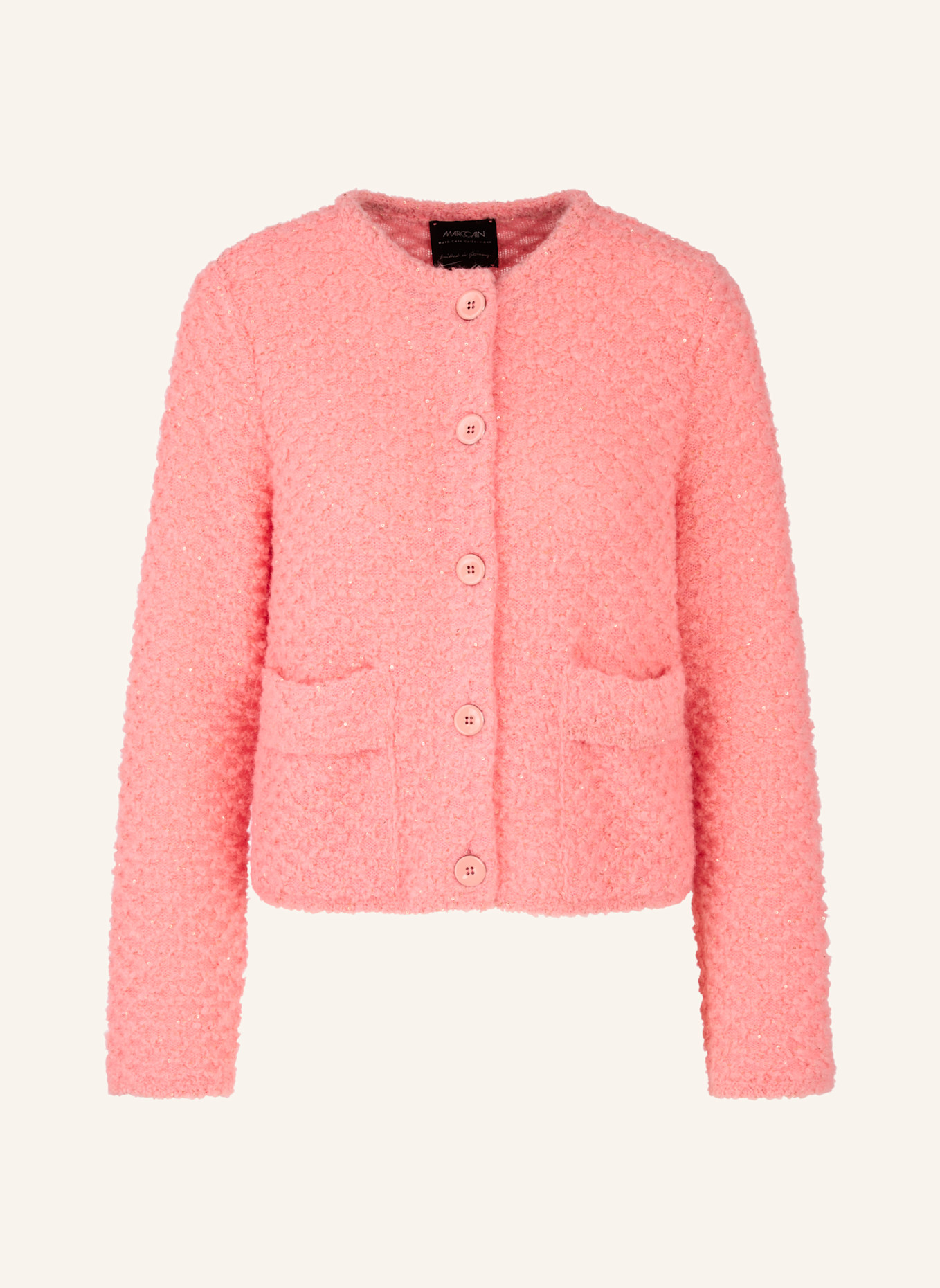 MARC CAIN Strickjacke mit Pailletten: ROSA
