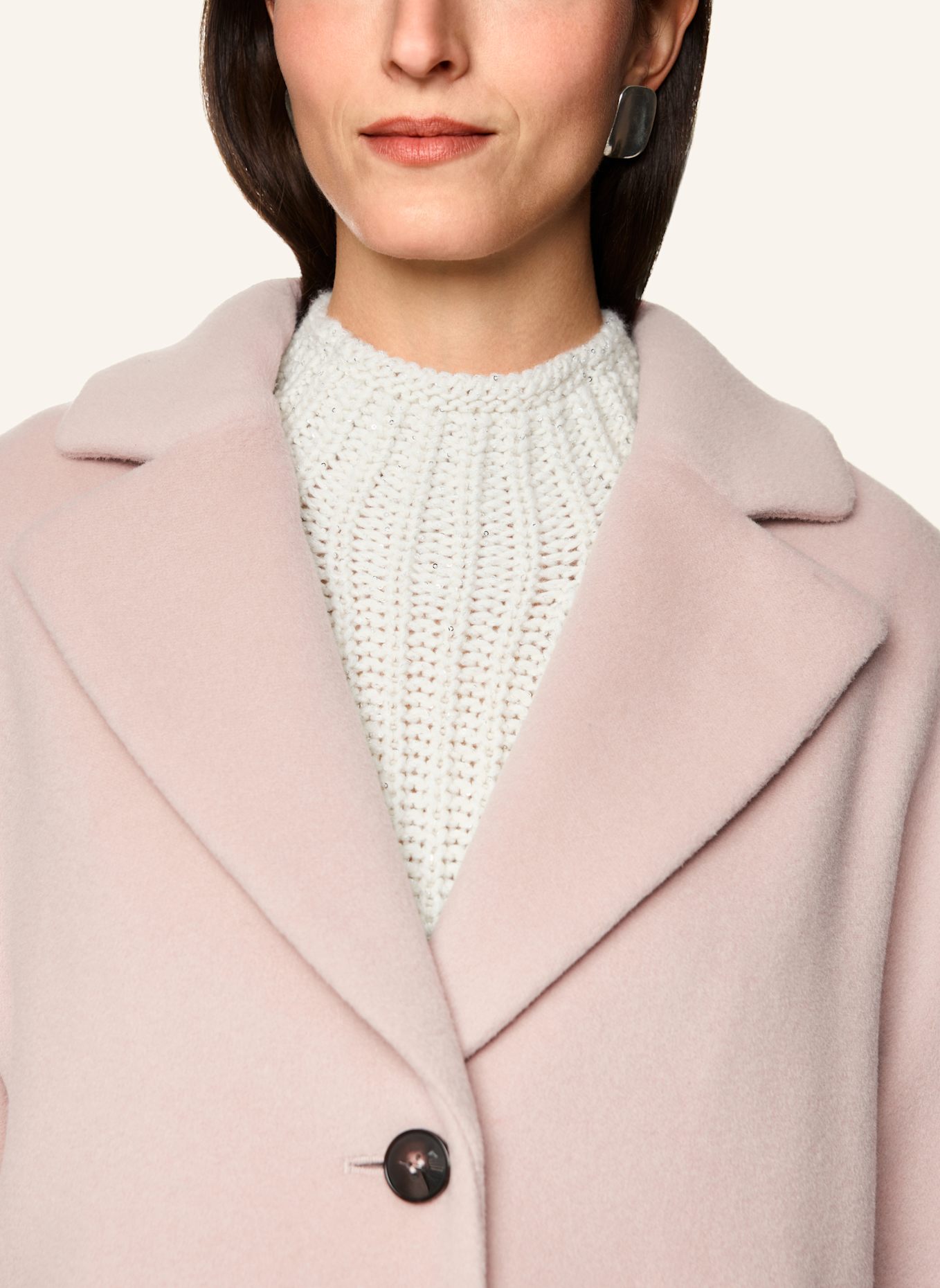 MARC CAIN Mantel mit Alpaka: BEIGE/ GRAU/ TAUPE