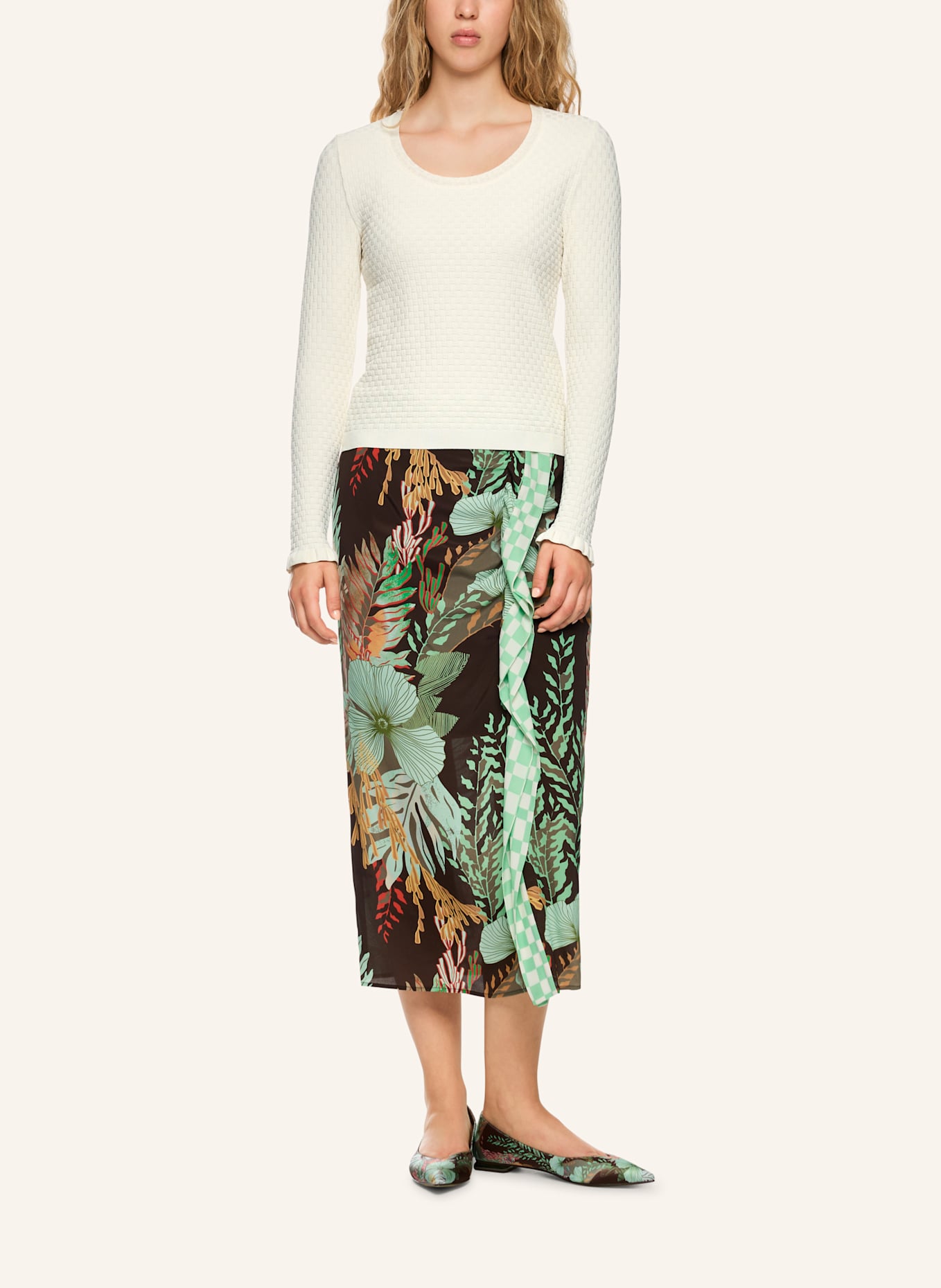 MARC CAIN Pullover: BEIGE