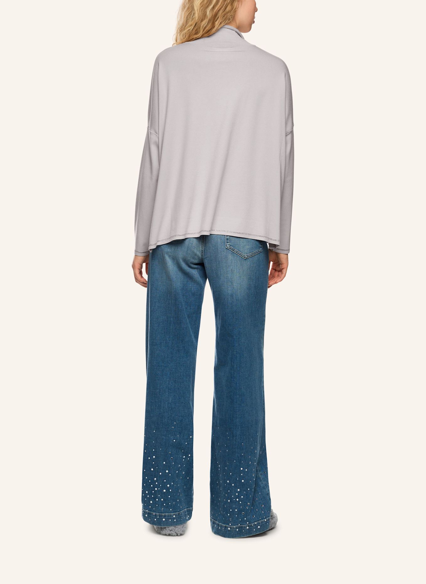 MARC CAIN Pullover mit Glitzergarn: ALTROSA