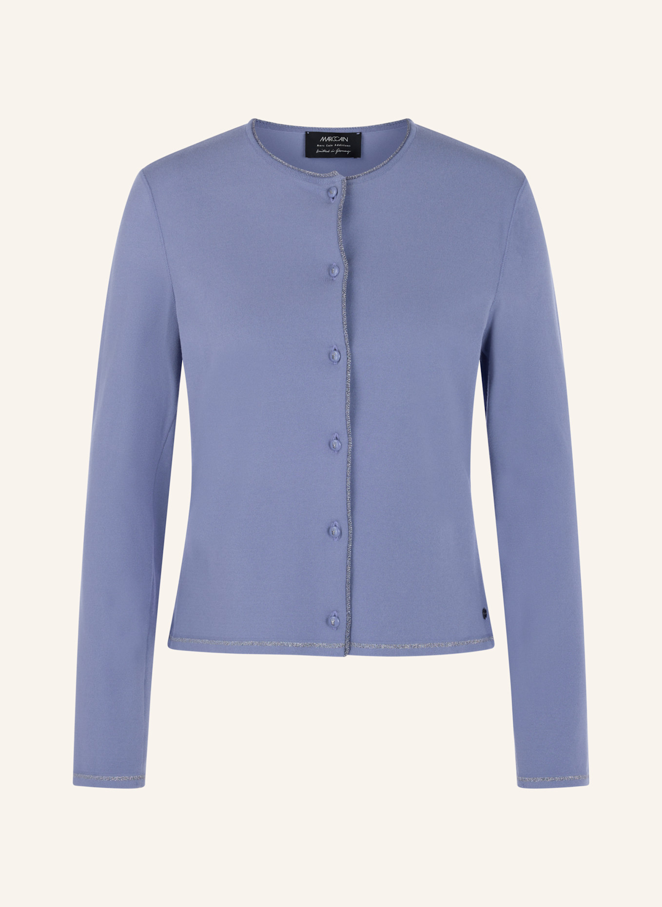 MARC CAIN Strickjacke mit Glitzergarn: LILA