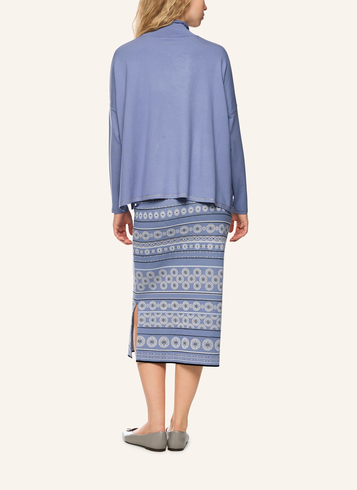 MARC CAIN Pullover mit Glitzergarn: LILA