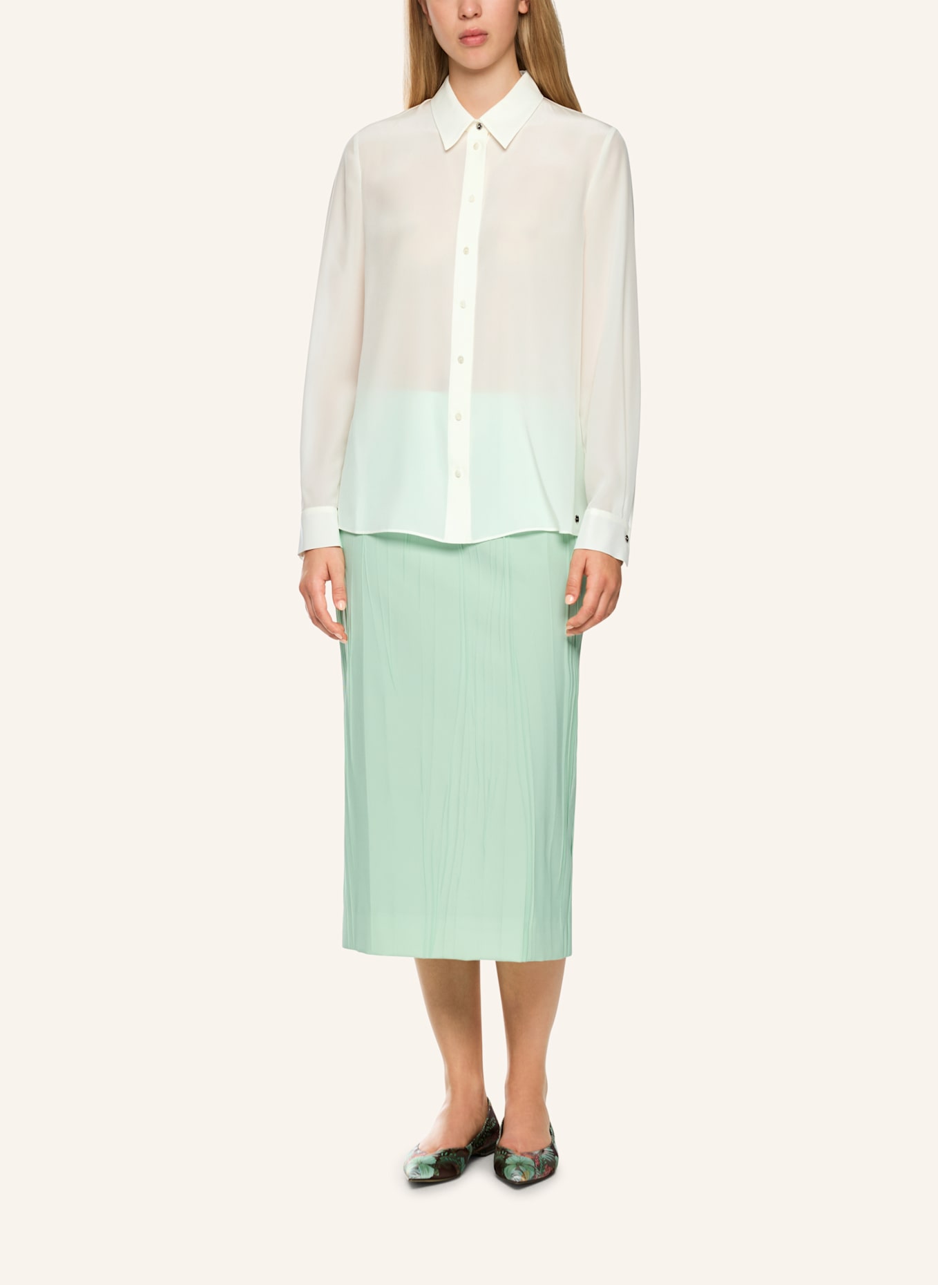 MARC CAIN Bluse: WEISS/ CREME