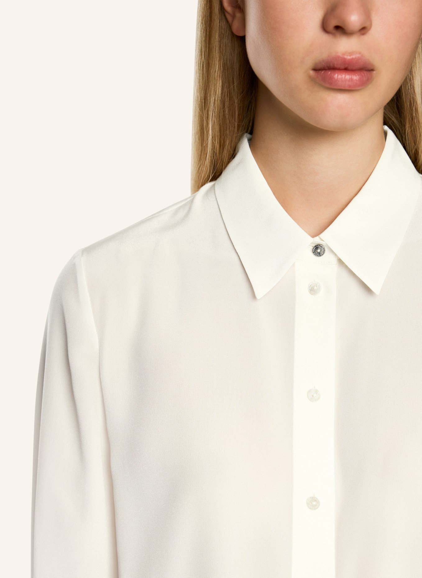 MARC CAIN Bluse: WEISS/ CREME