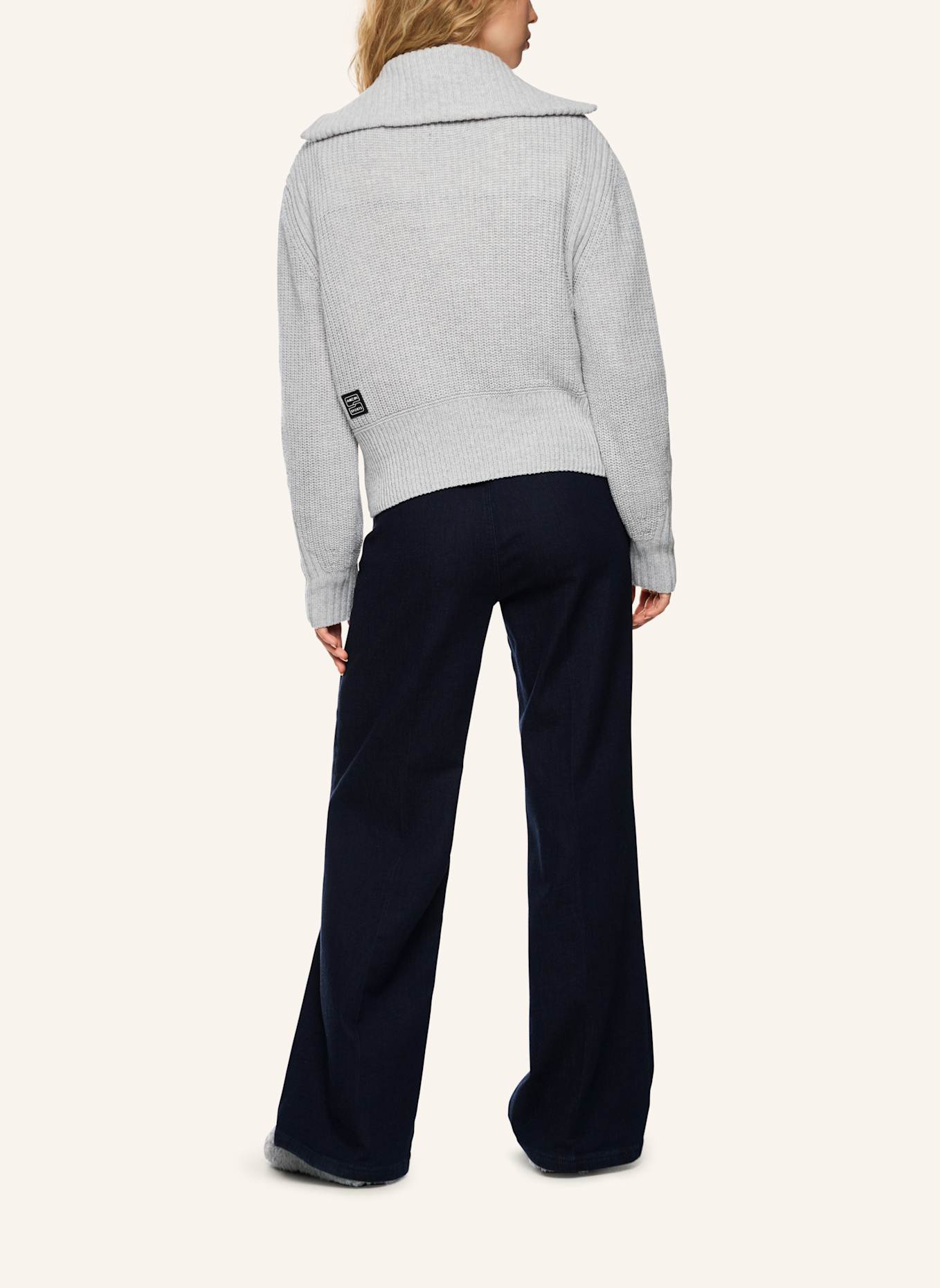 MARC CAIN Cardigan: SILBER/ GRAU