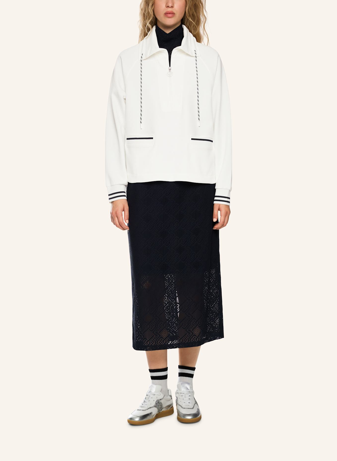 MARC CAIN Sweat-Shirt: WEISS/ CREME