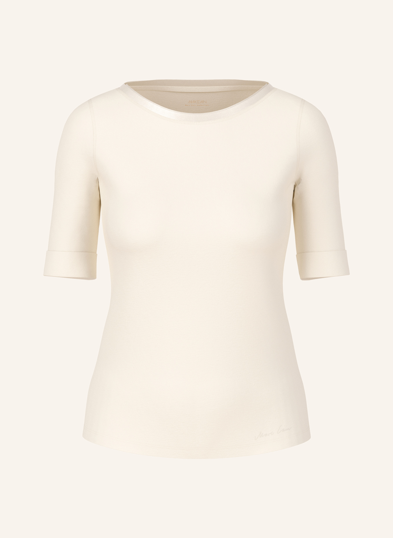 MARC CAIN Shirt mit 3/4-Arm: BEIGE