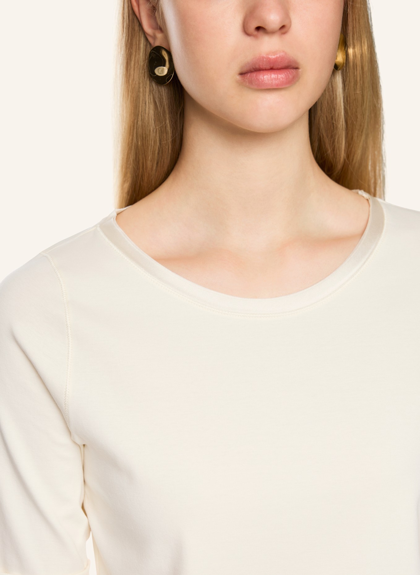MARC CAIN Shirt mit 3/4-Arm: BEIGE