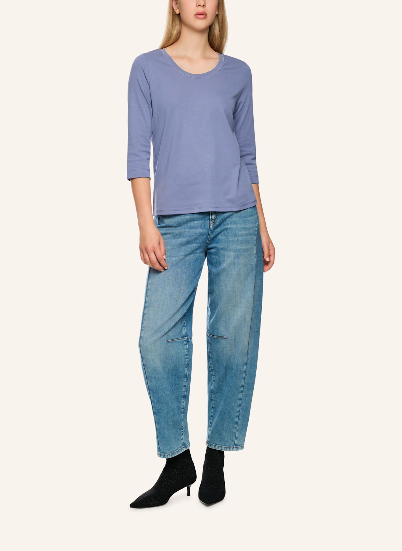 MARC CAIN Shirt mit 3/4-Arm: LILA