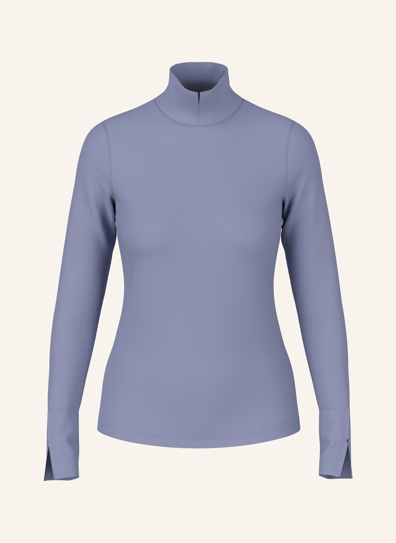 MARC CAIN Longsleeve mit Schmucksteinen: LILA