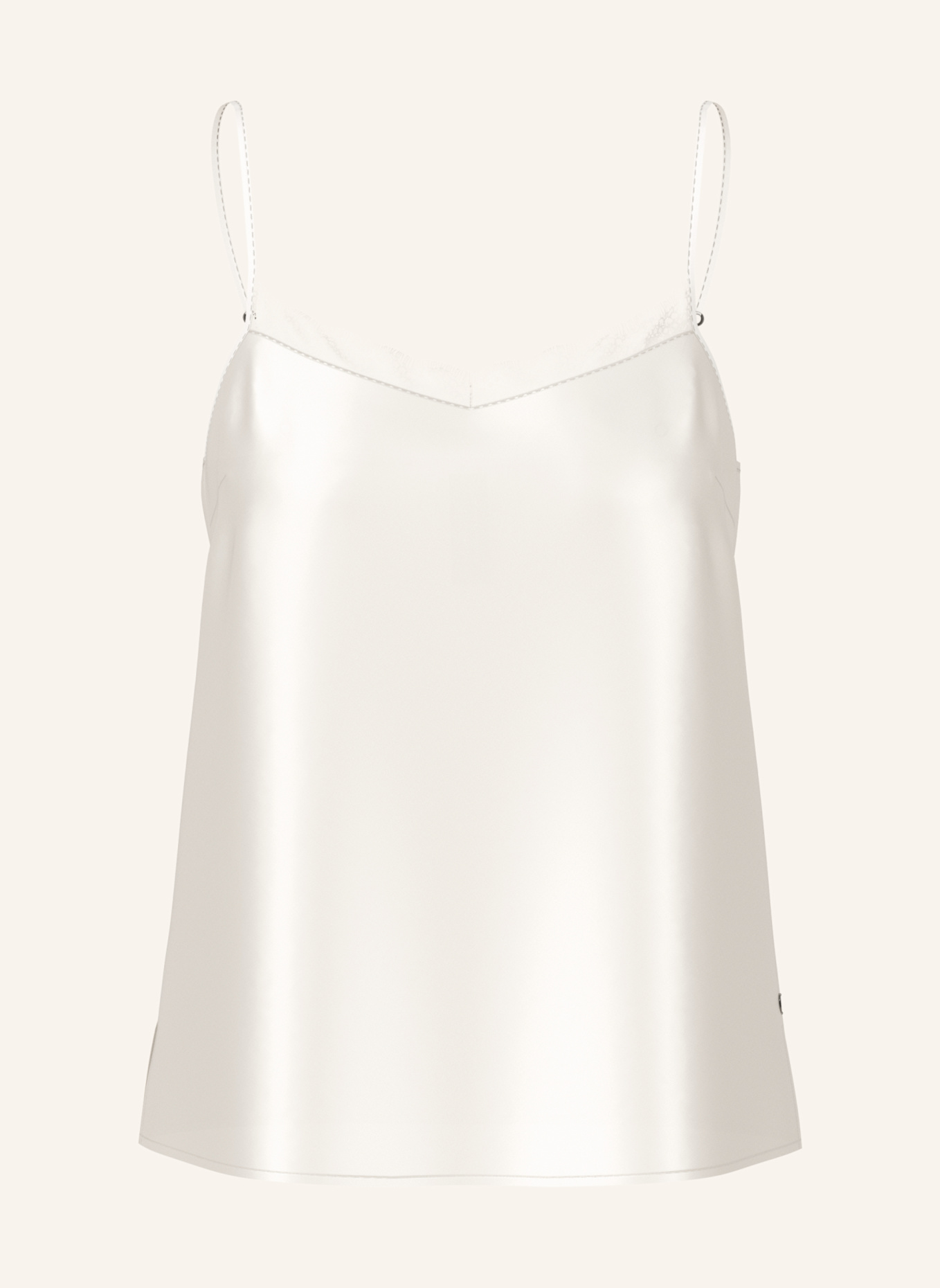 MARC CAIN Seidentop: WEISS/ CREME