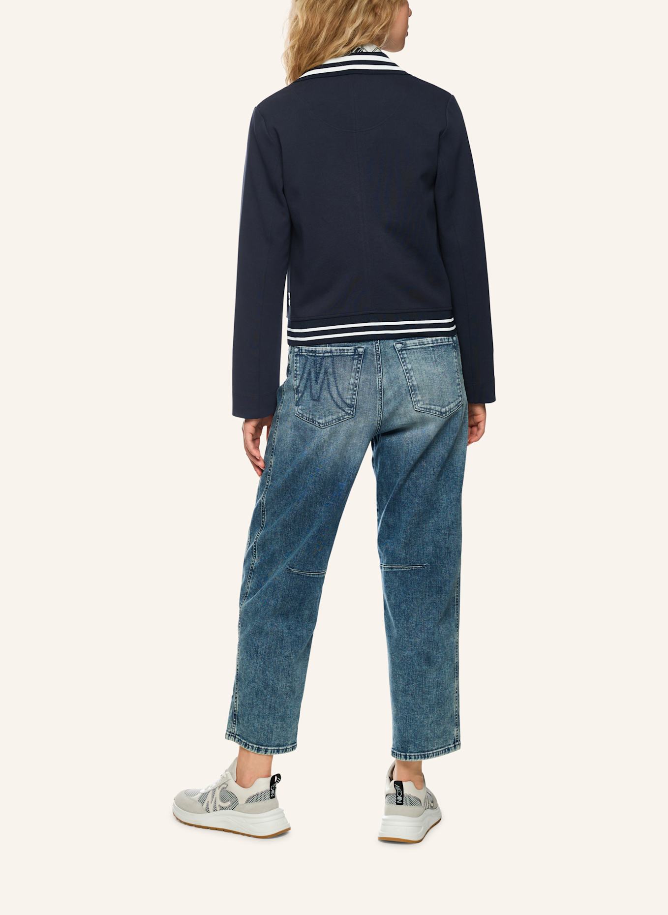 MARC CAIN Jerseyblazer im Materialmix: DUNKELBLAU