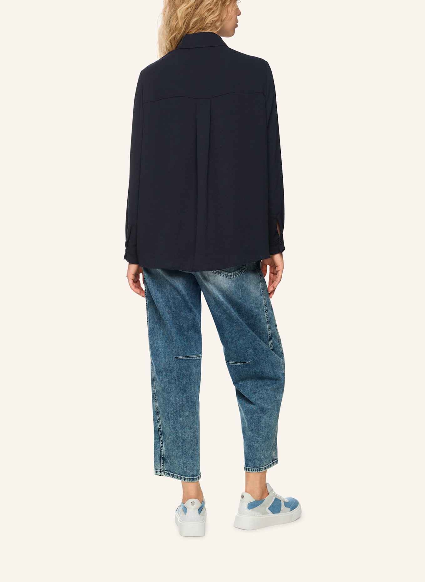 MARC CAIN Bluse: DUNKELBLAU