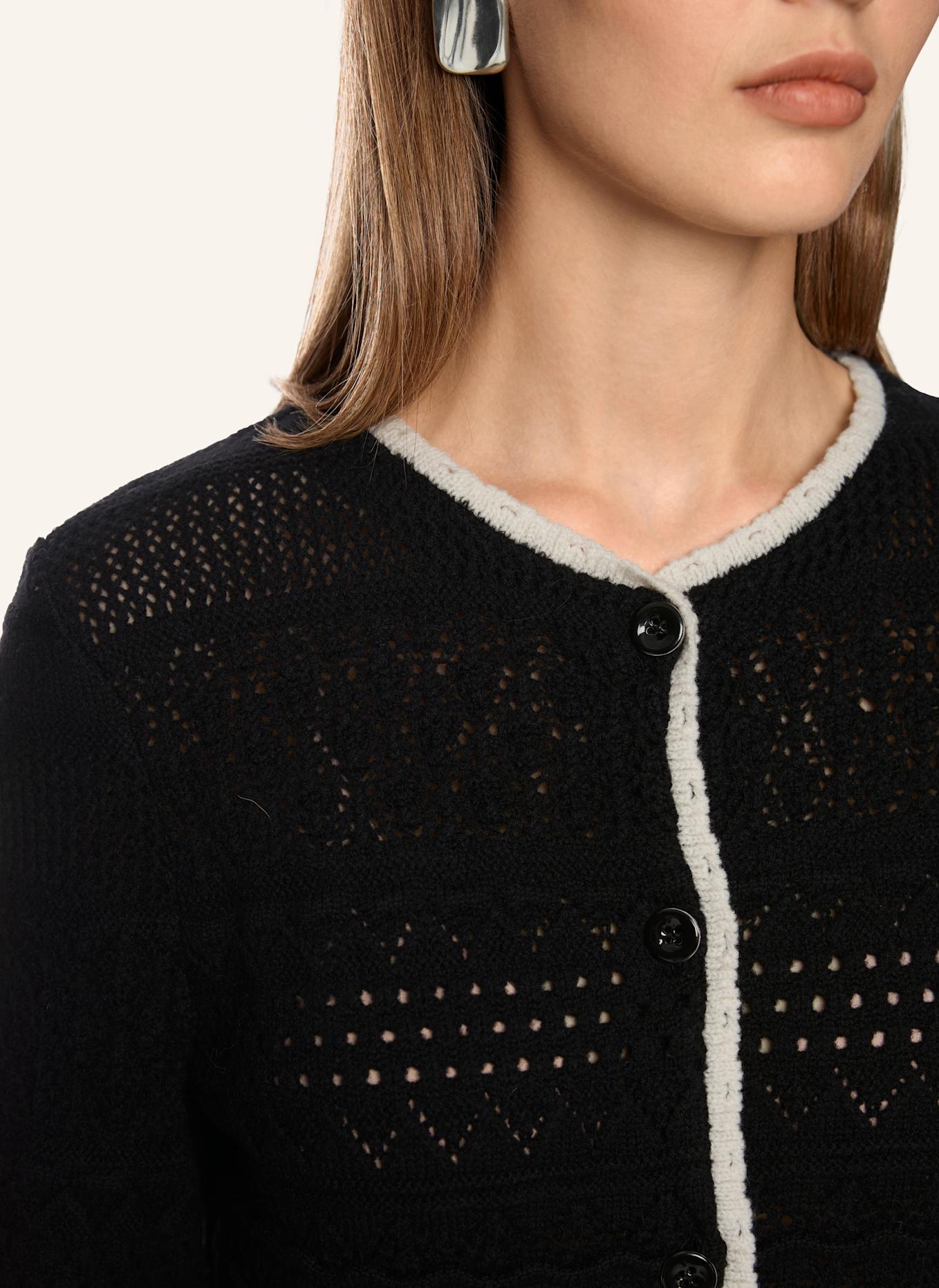 MARC CAIN Cardigan: SCHWARZ