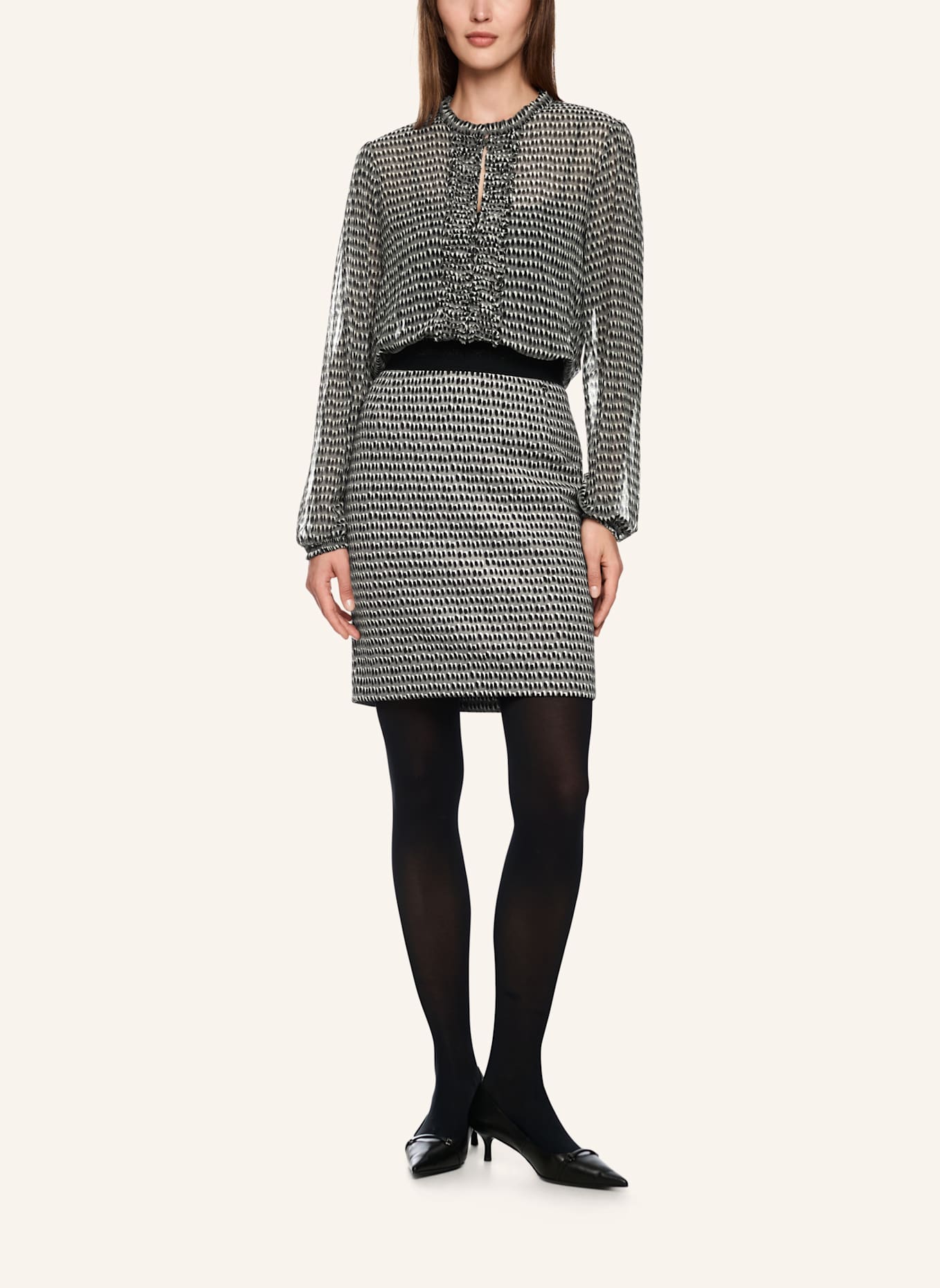 MARC CAIN Bluse: GRAU