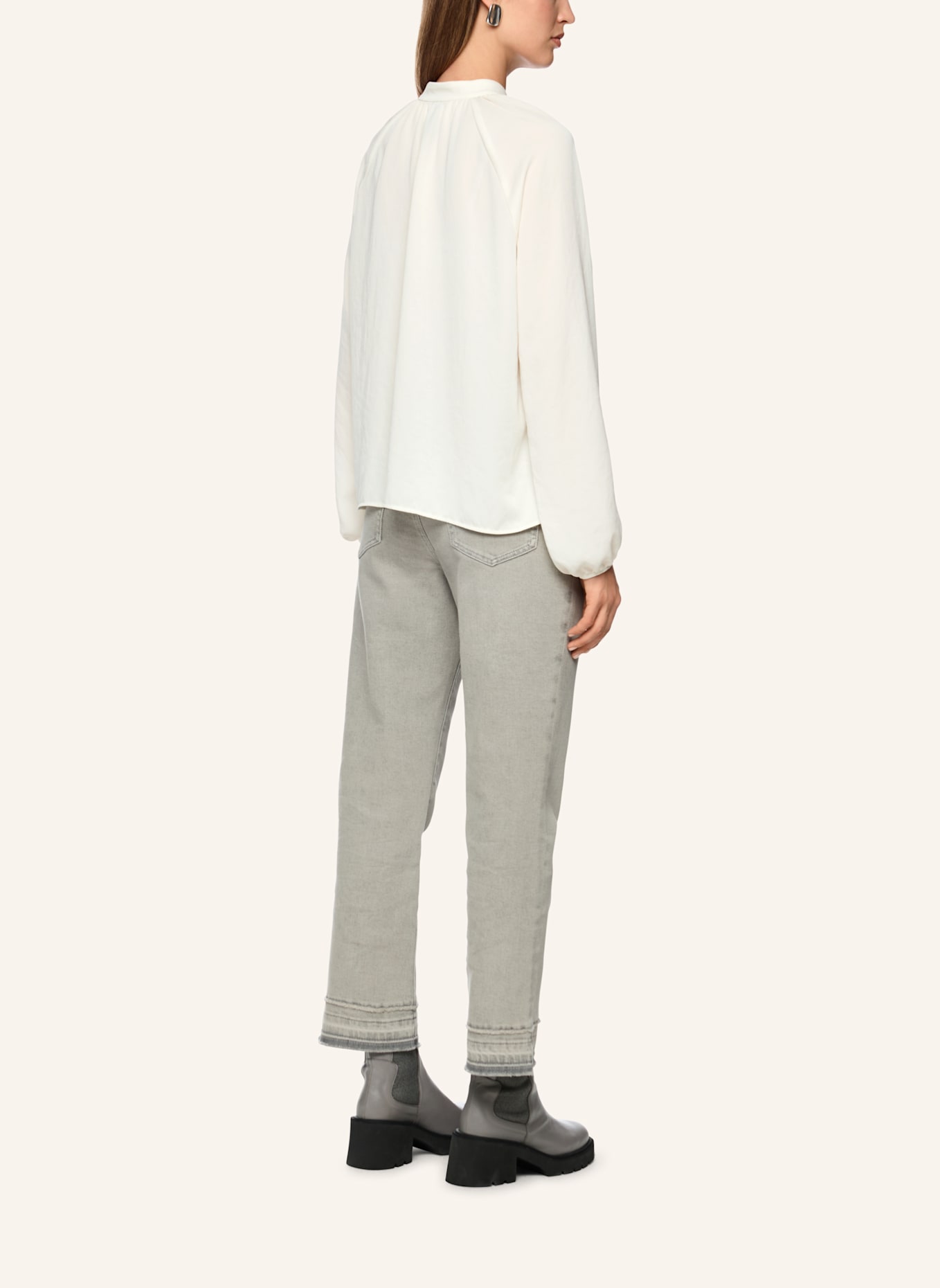 MARC CAIN Blusenshirt: WEISS/ CREME