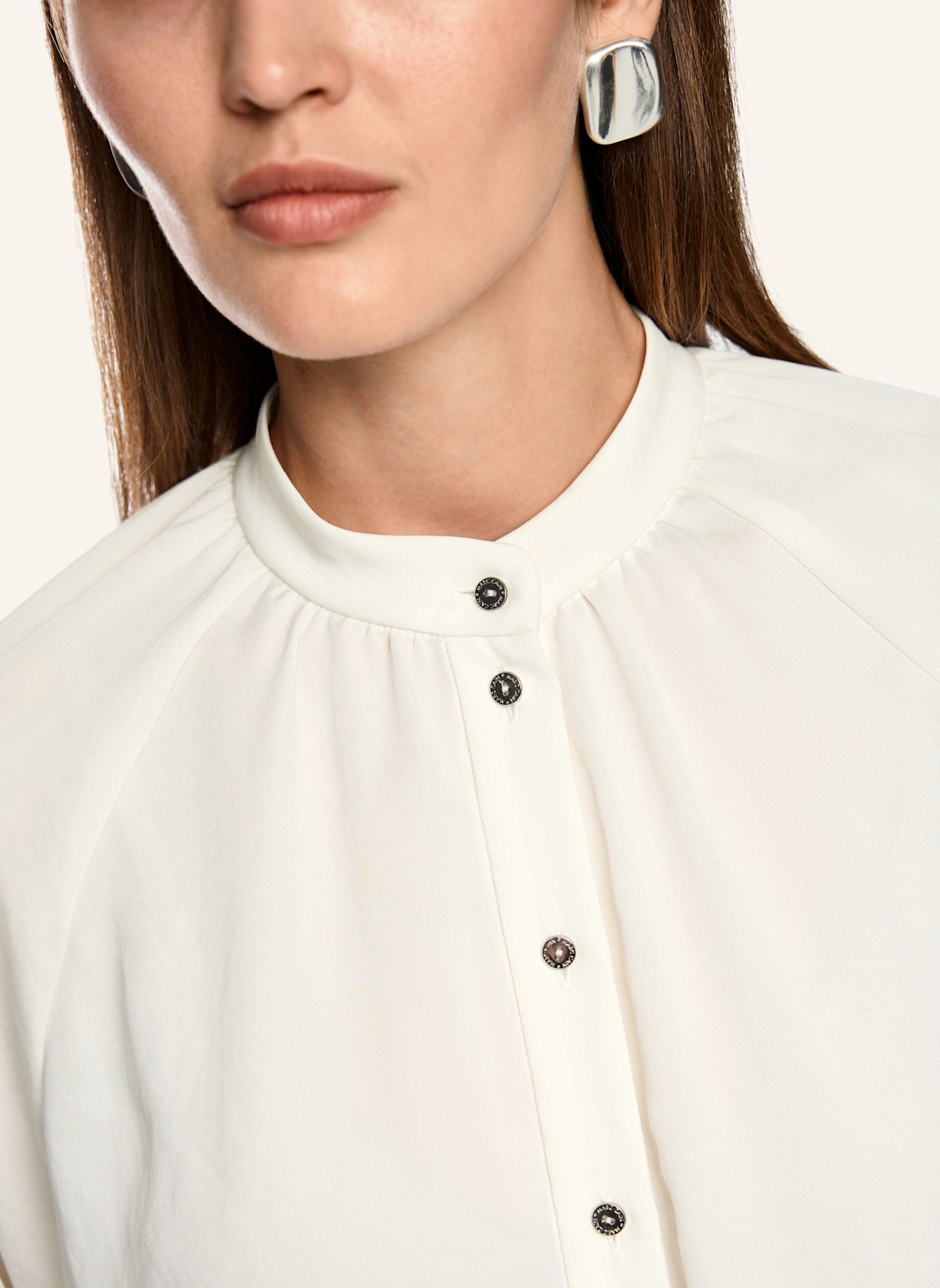 MARC CAIN Blusenshirt: WEISS/ CREME