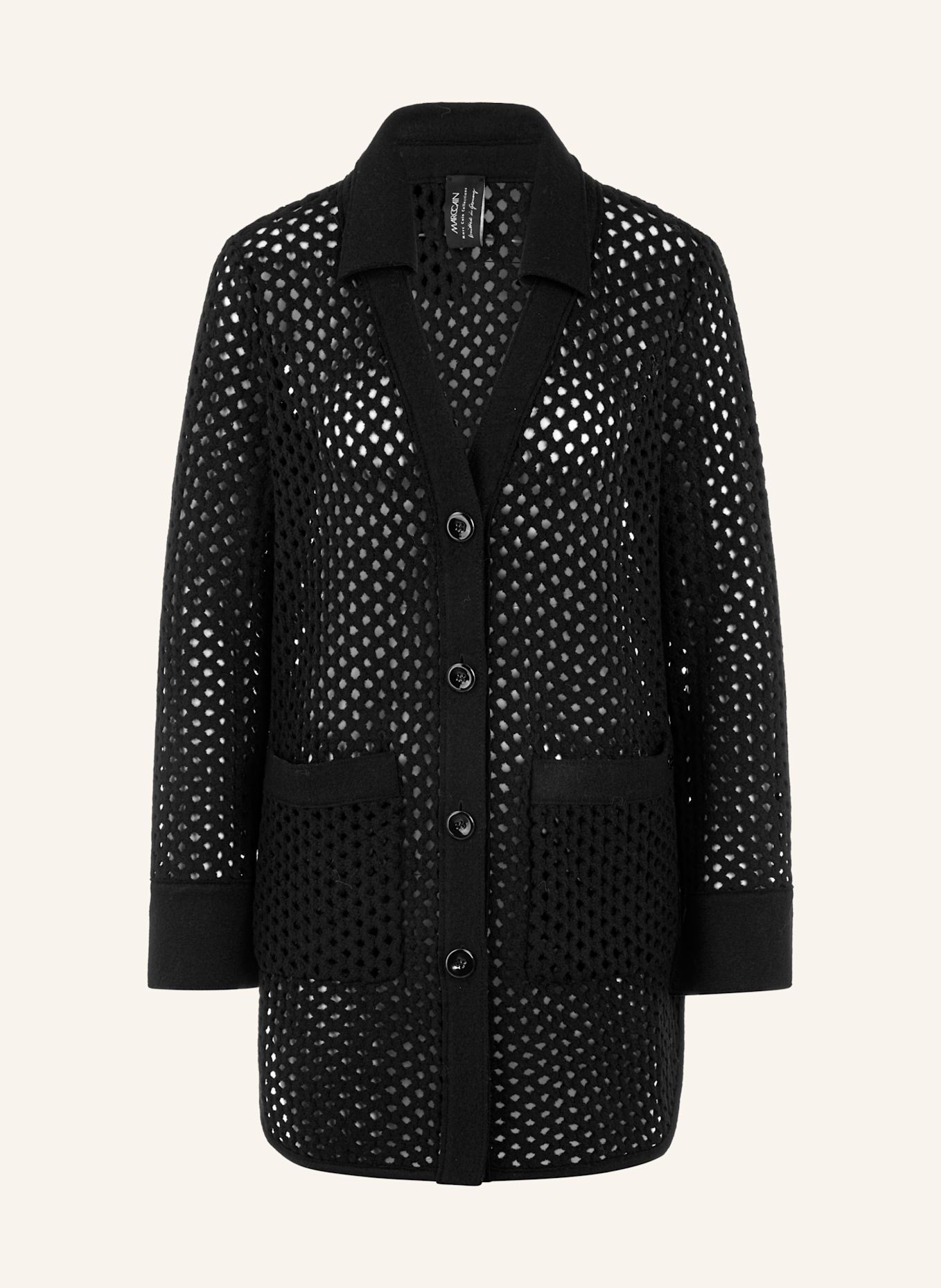 MARC CAIN Strickjacke: SCHWARZ