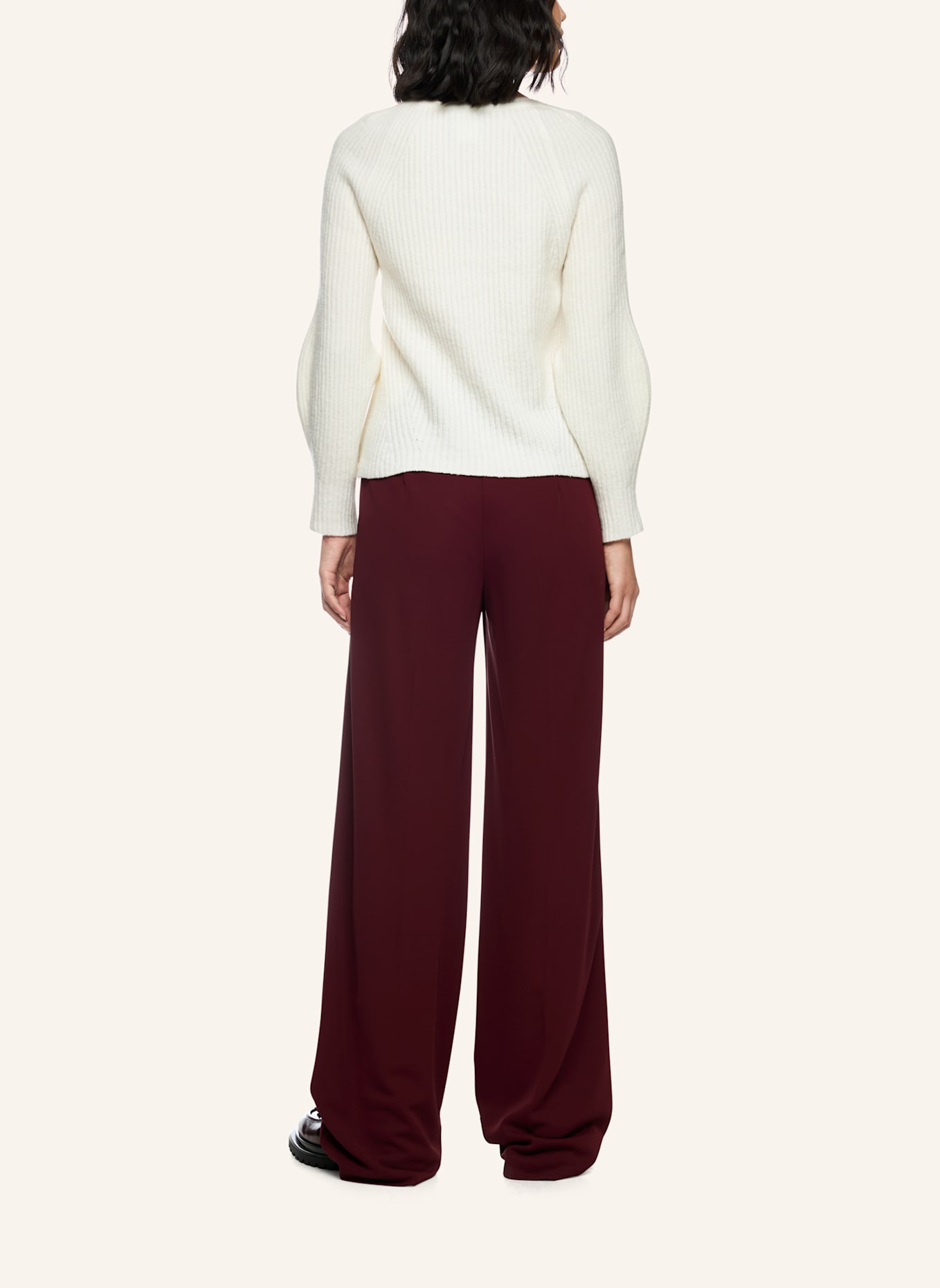 MARC CAIN Pullover: WEISS/ CREME