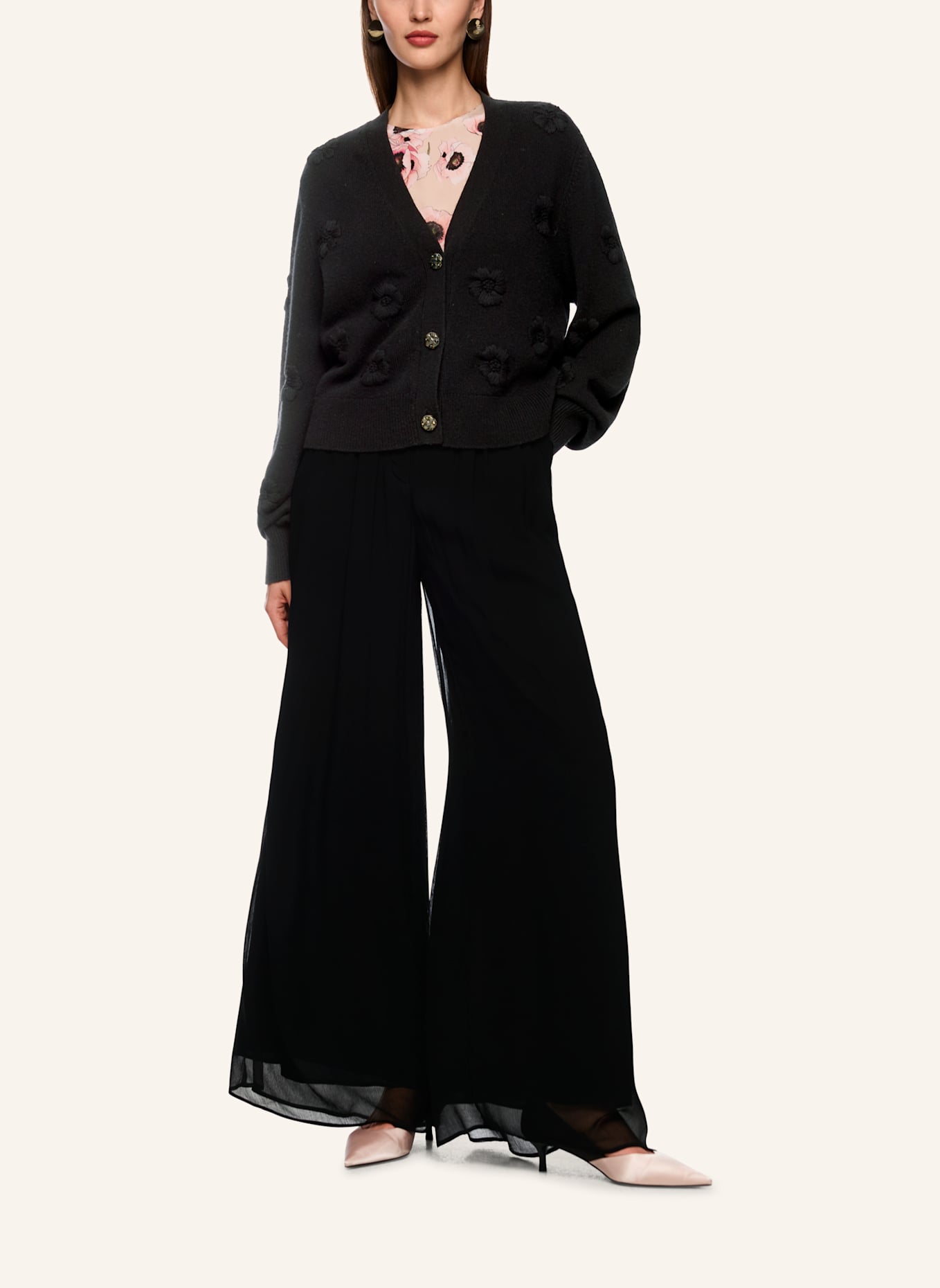 MARC CAIN Cardigan: SCHWARZ