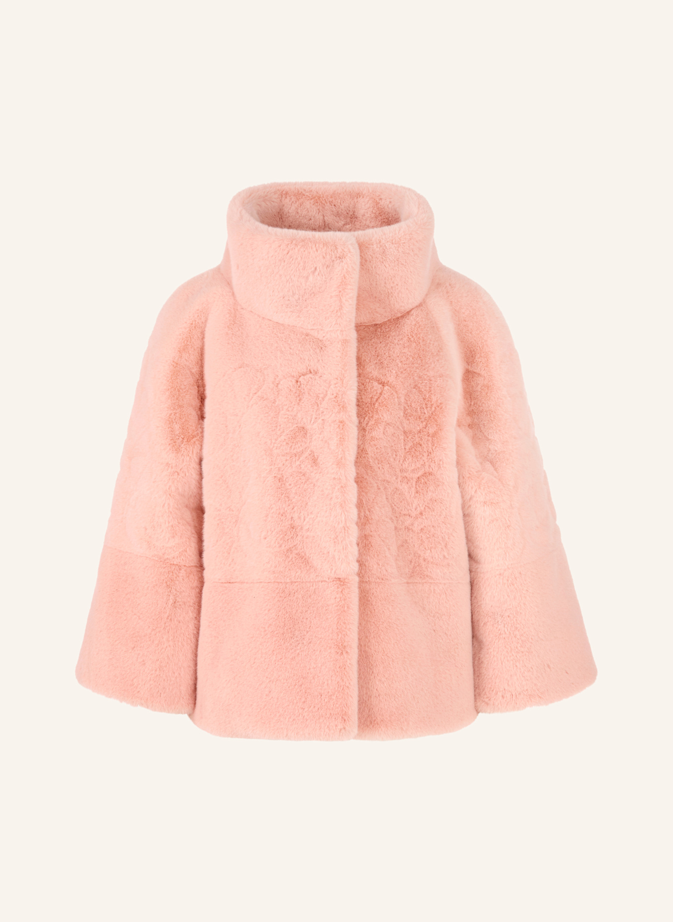MARC CAIN Kunstpelz-Jacke mit 3/4-Arm: ROSA