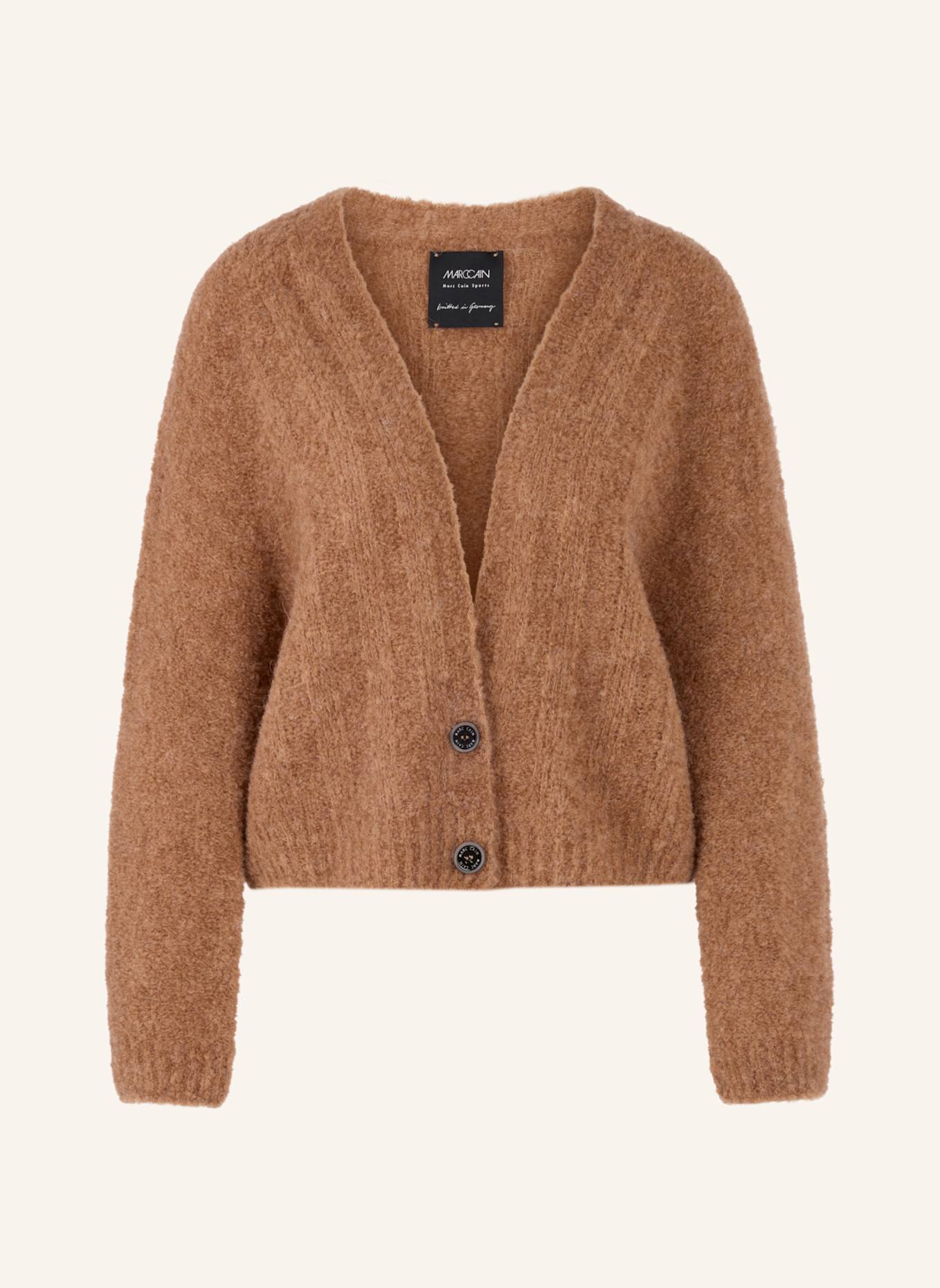 MARC CAIN Strickjacke mit Alpaka: BRAUN