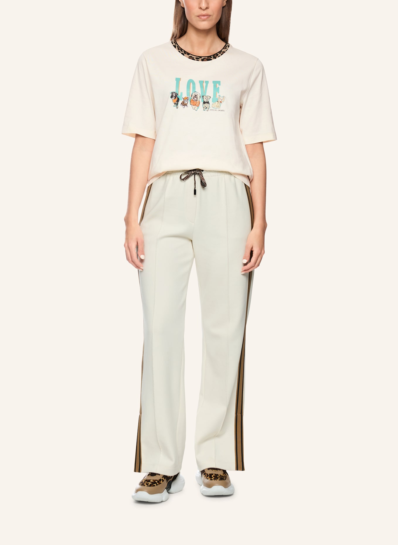 MARC CAIN T-Shirt: BEIGE