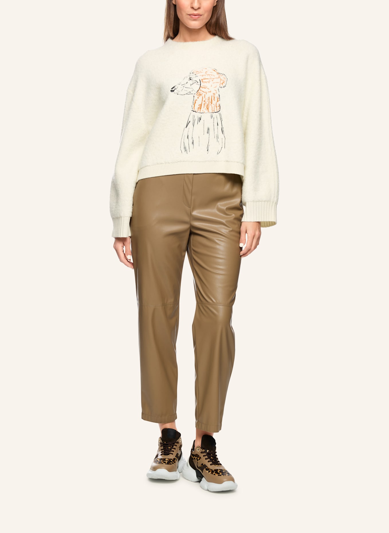 MARC CAIN Pullover: BEIGE