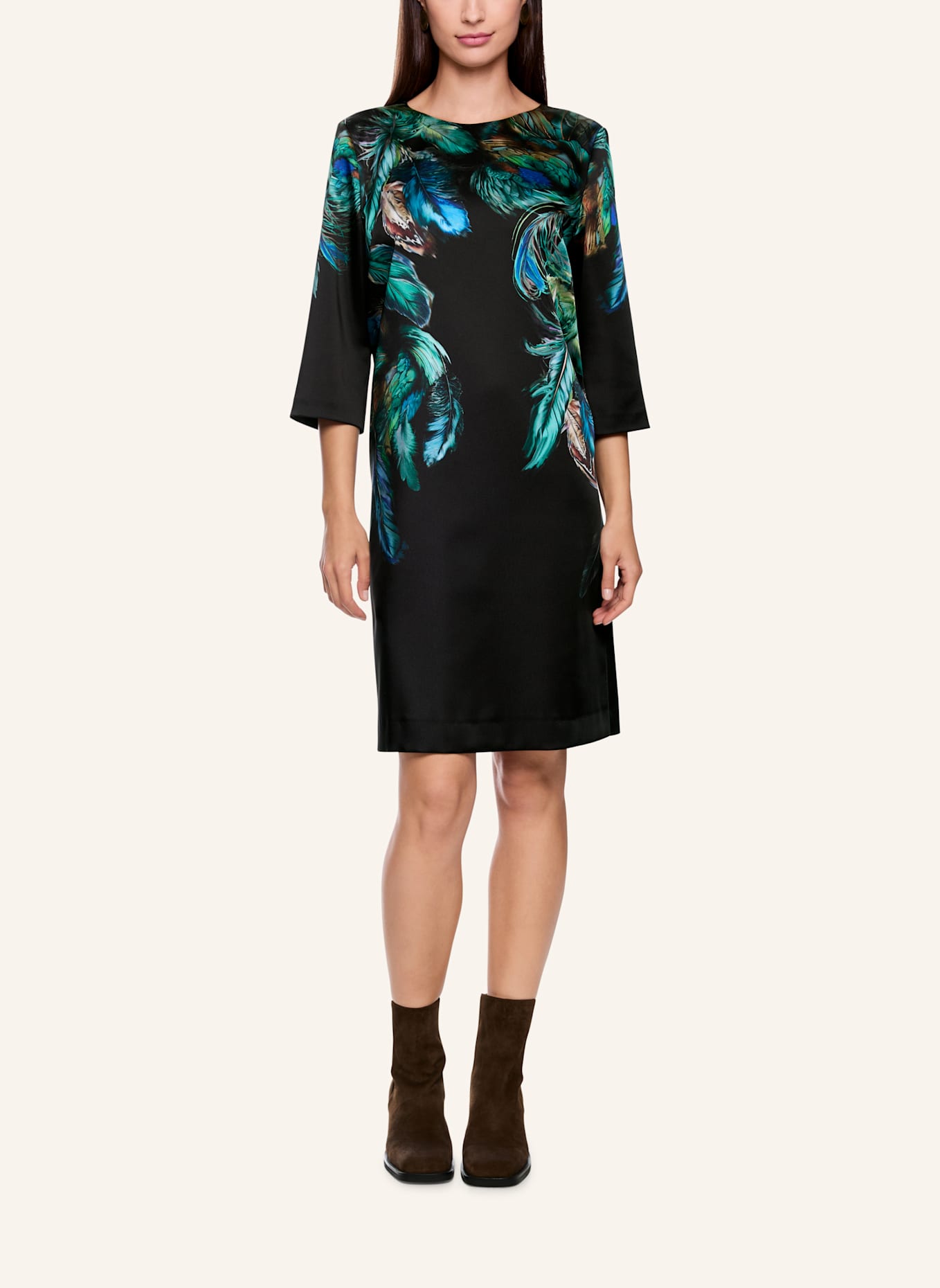 MARC CAIN Kleid: DUNKELGRÜN