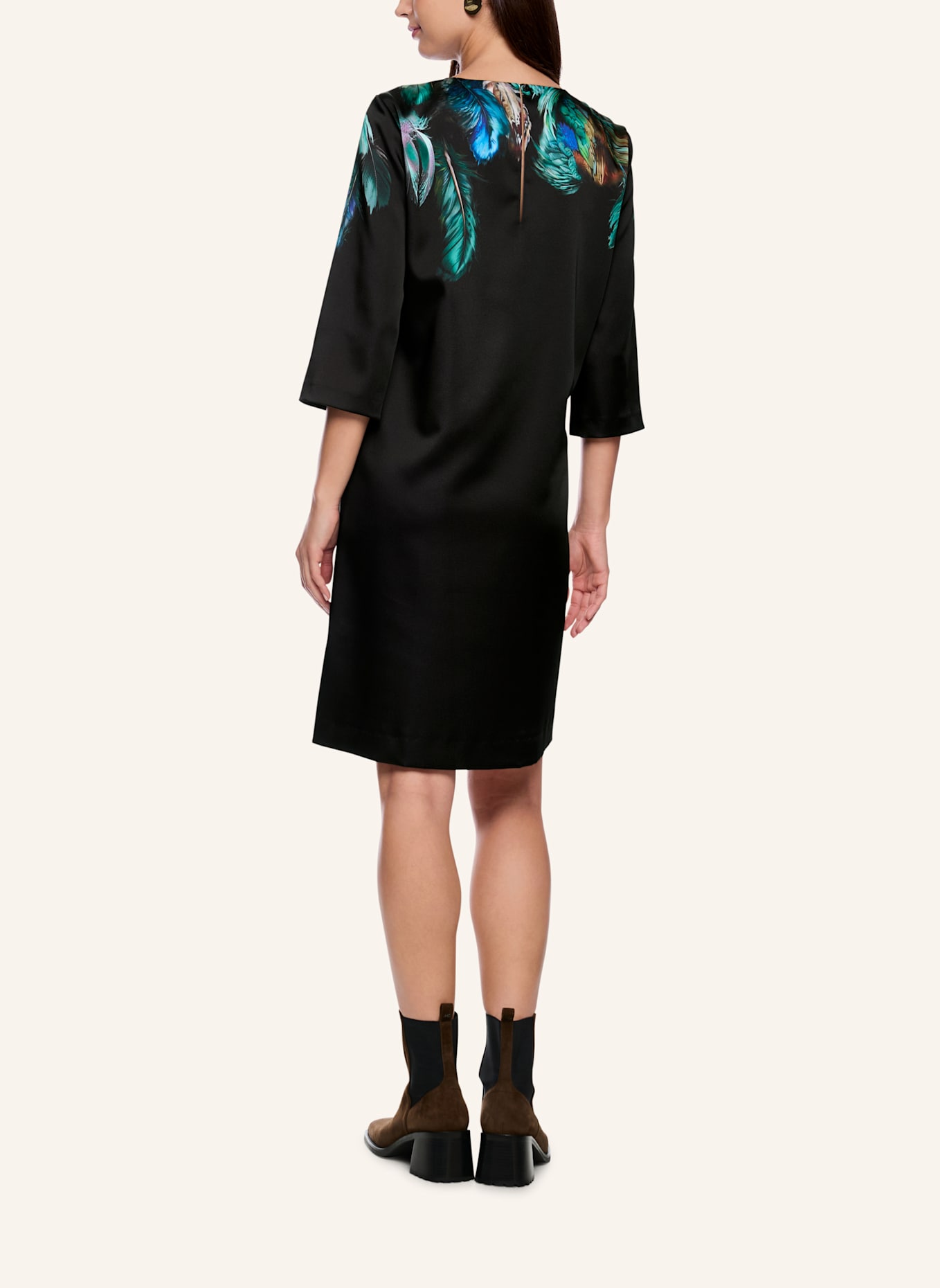 MARC CAIN Kleid: DUNKELGRÜN