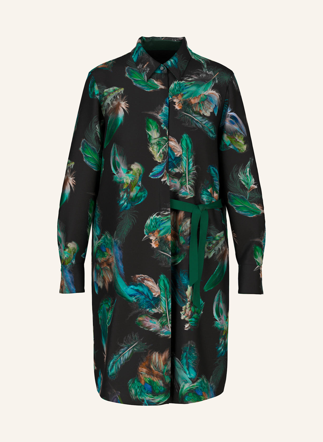 MARC CAIN Kleid: DUNKELGRÜN