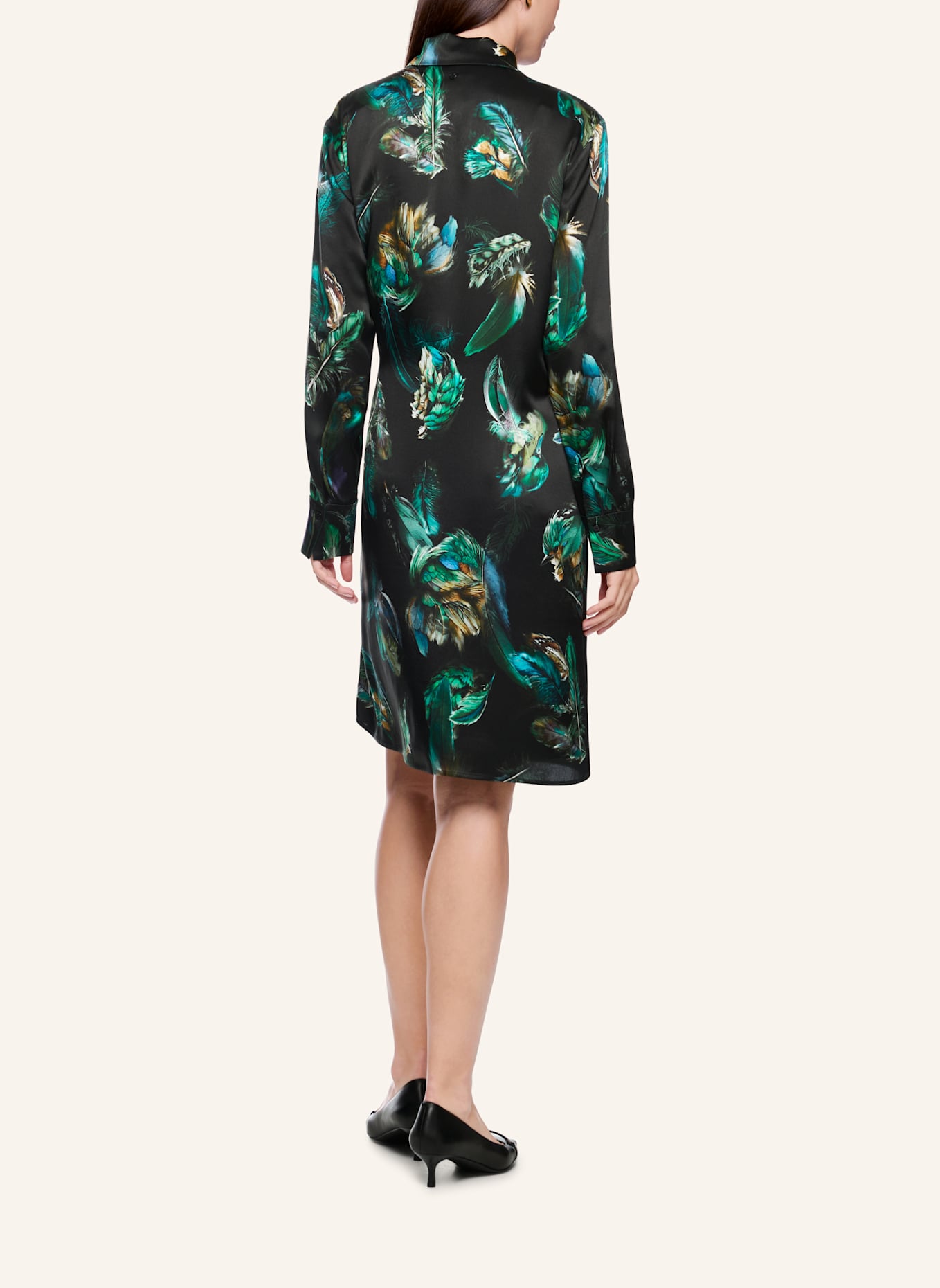 MARC CAIN Kleid: DUNKELGRÜN