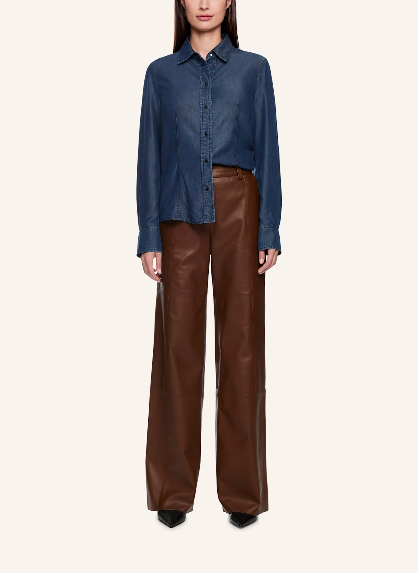 MARC CAIN Bluse: DUNKELBLAU