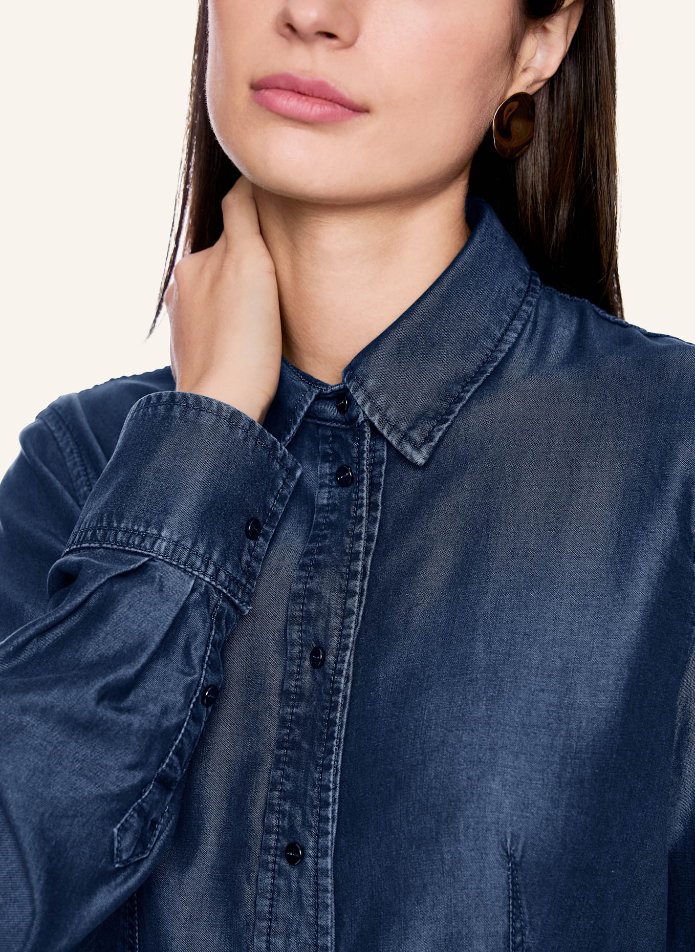 MARC CAIN Bluse: DUNKELBLAU