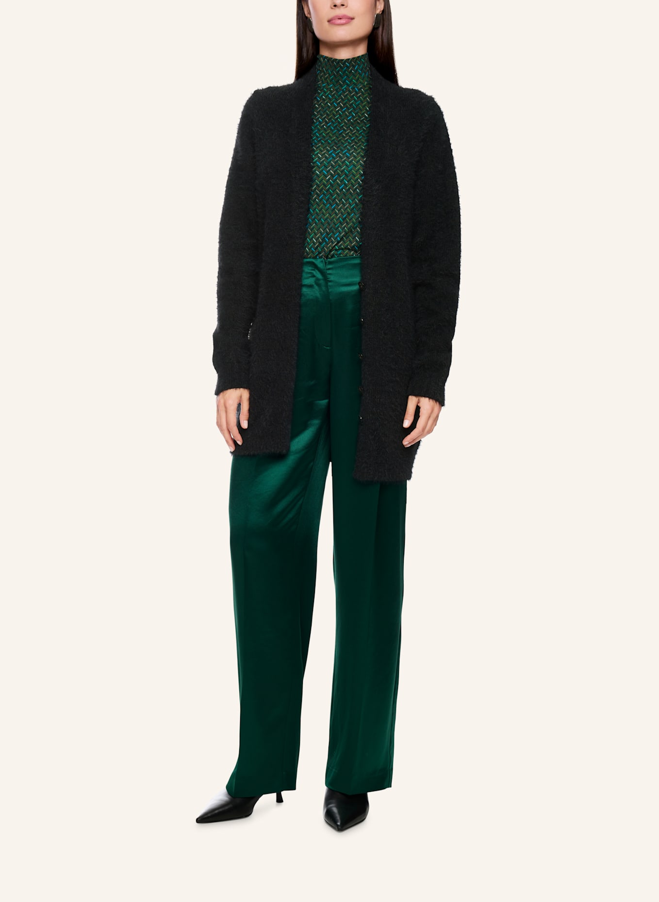 MARC CAIN Cardigan: SCHWARZ