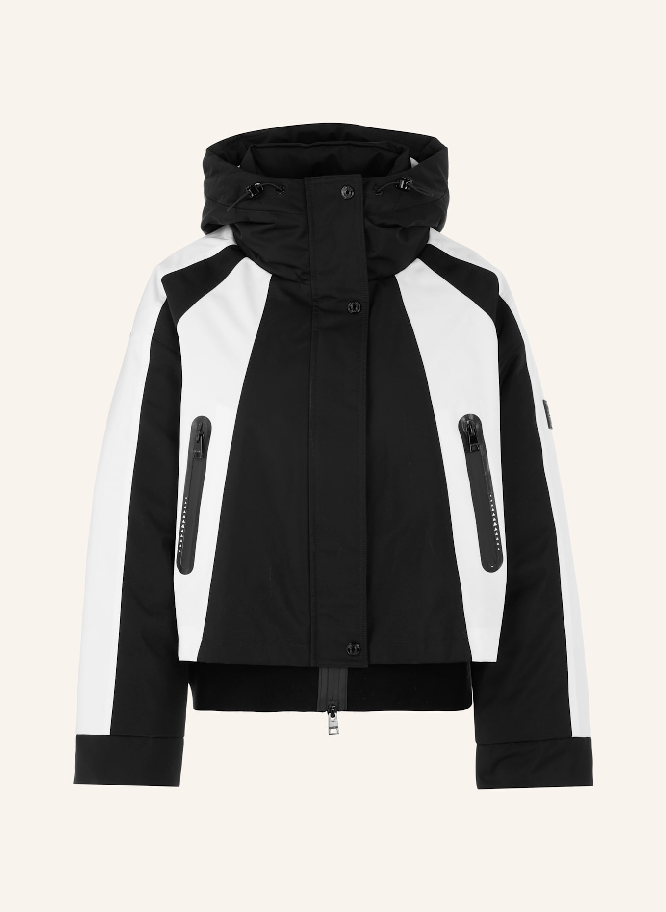 MARC CAIN Outdoor-Jacke: SCHWARZ/ WEISS