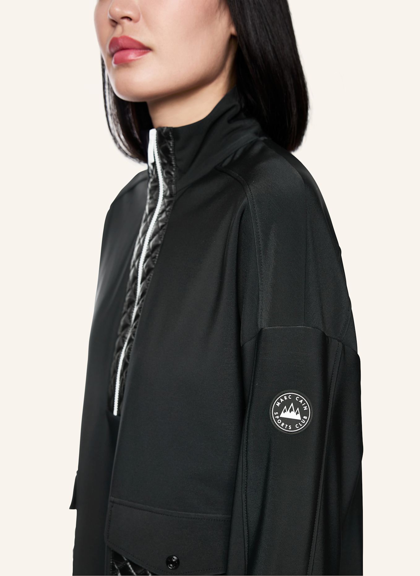 MARC CAIN Sweat-Shirt: SCHWARZ