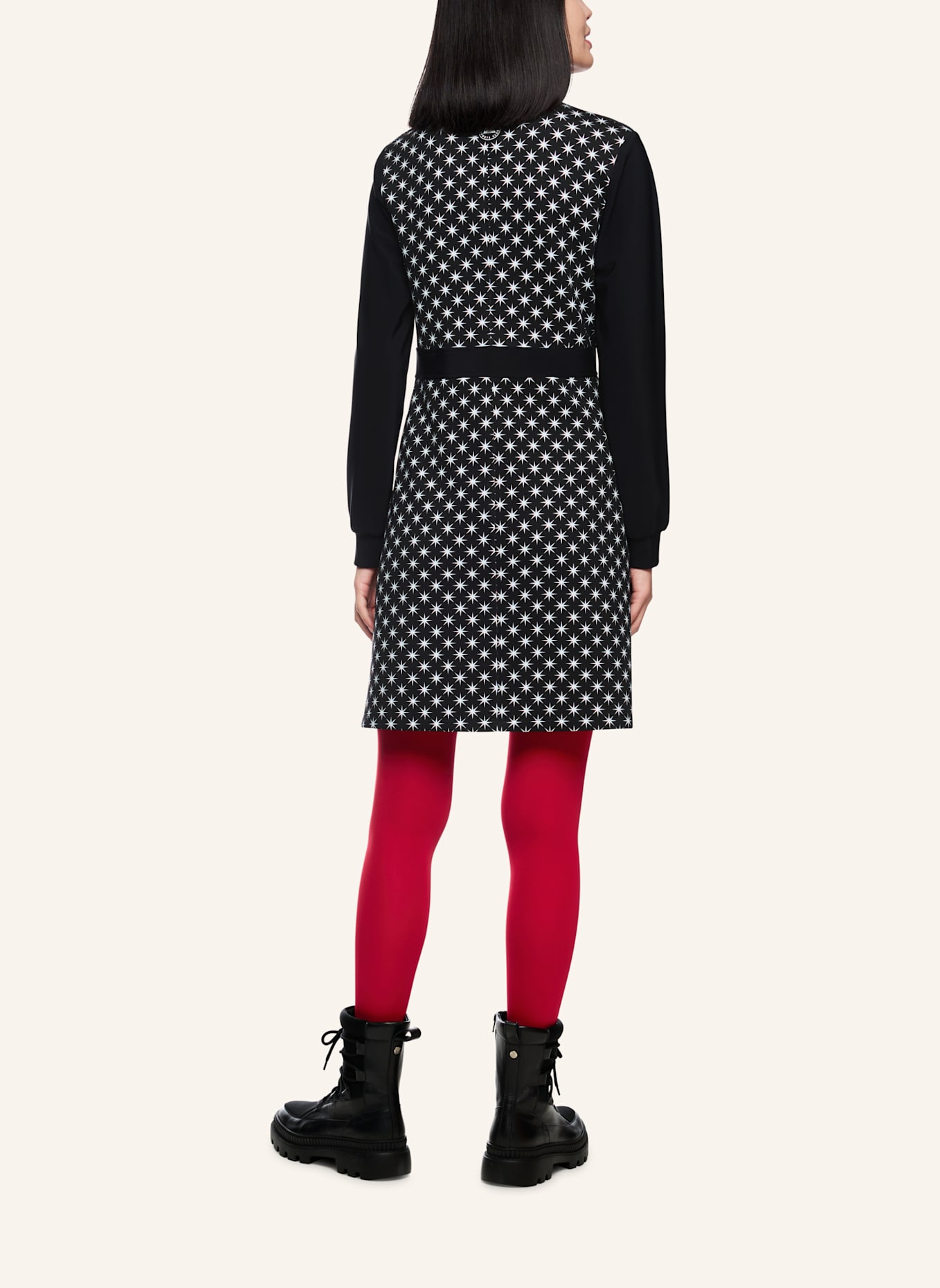 MARC CAIN Kleid: SCHWARZ/ WEISS