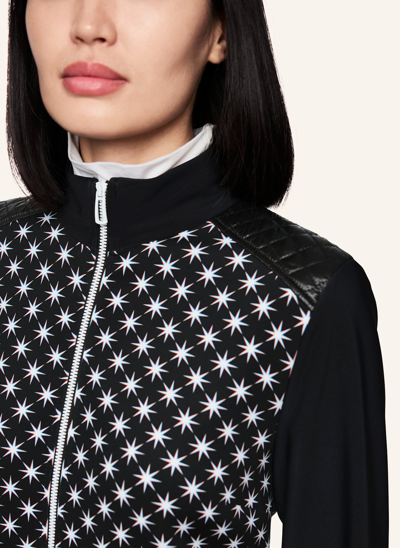 MARC CAIN Kleid: SCHWARZ/ WEISS