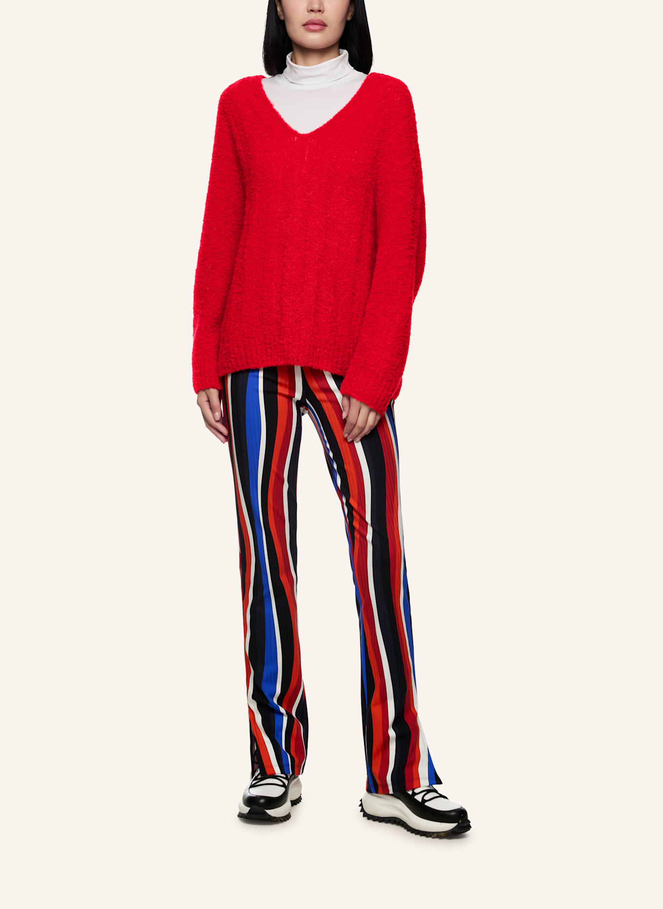 MARC CAIN Pullover mit Alpaka: ROT