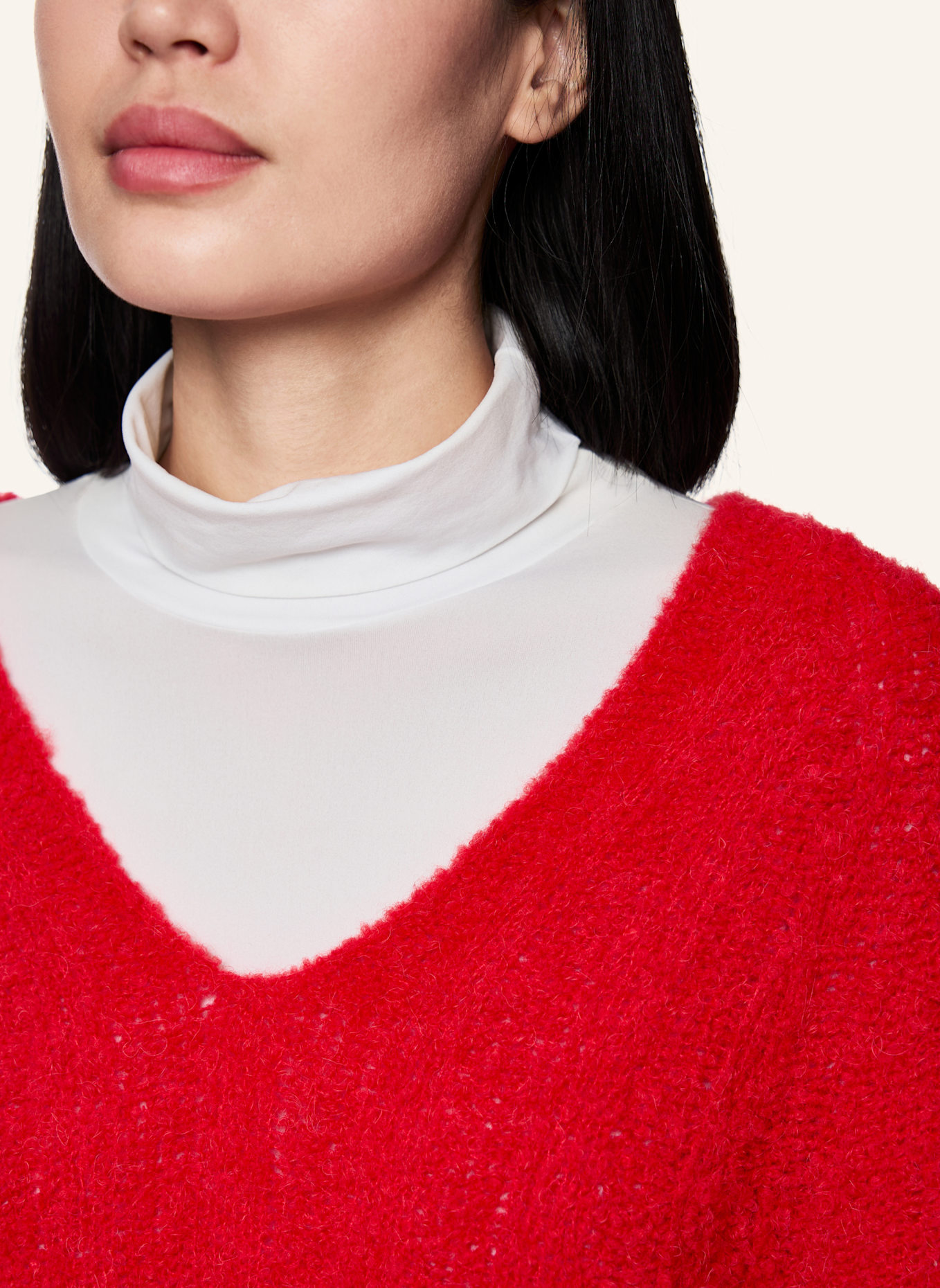 MARC CAIN Pullover mit Alpaka: ROT