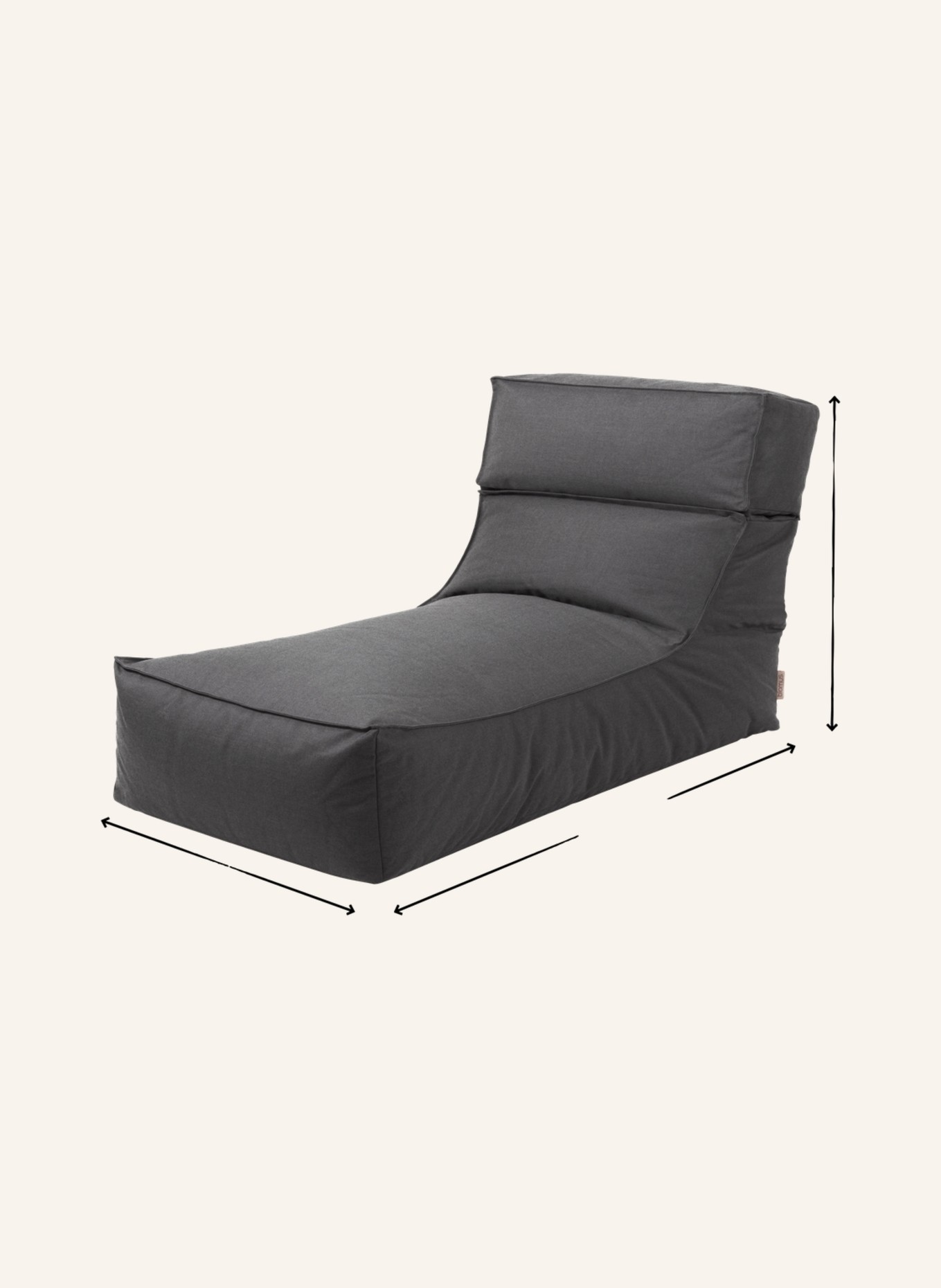 blomus Outdoor-Lounger L STAY: DUNKELGRAU