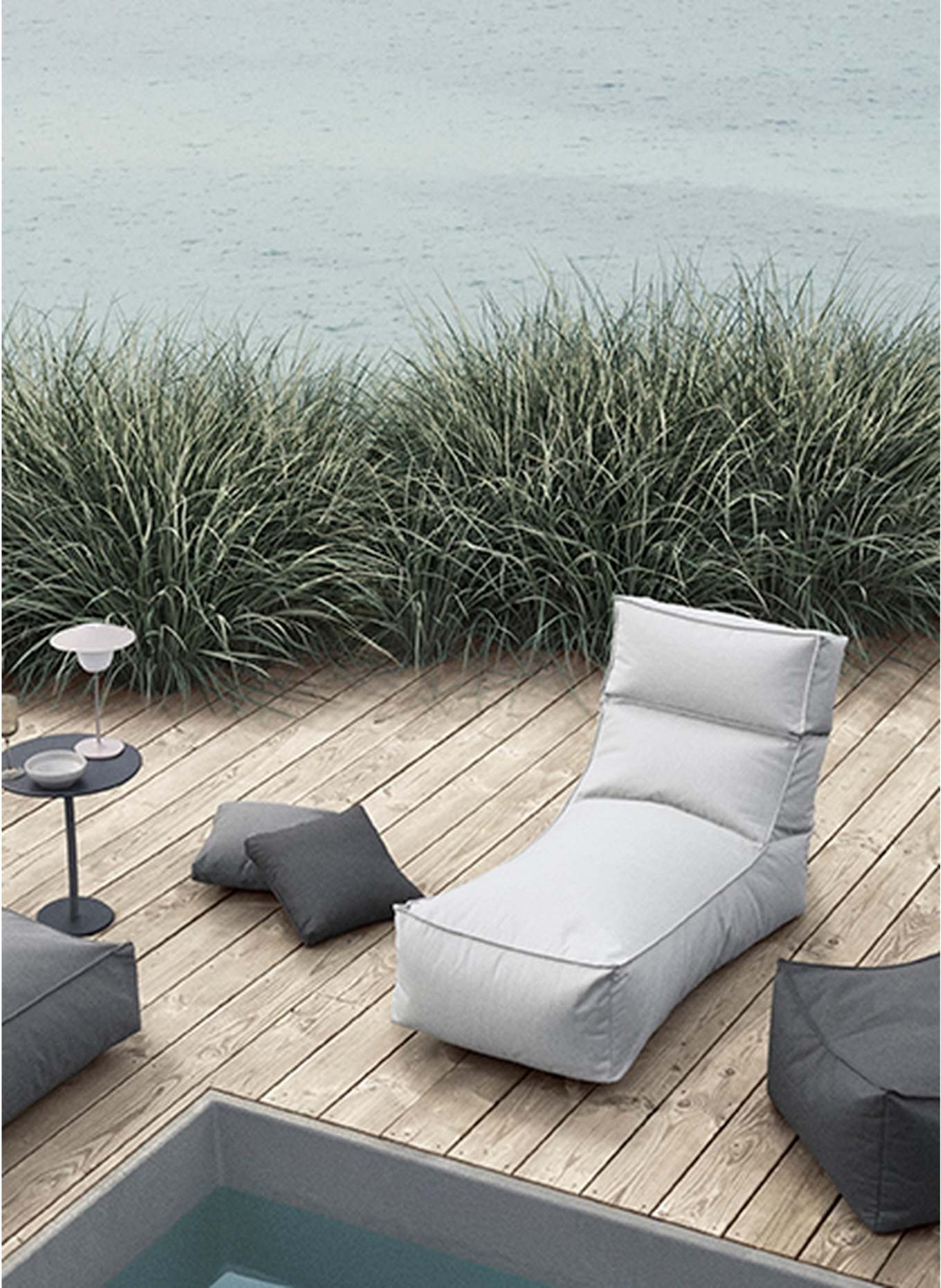 blomus Outdoor-Lounger L STAY: DUNKELGRAU