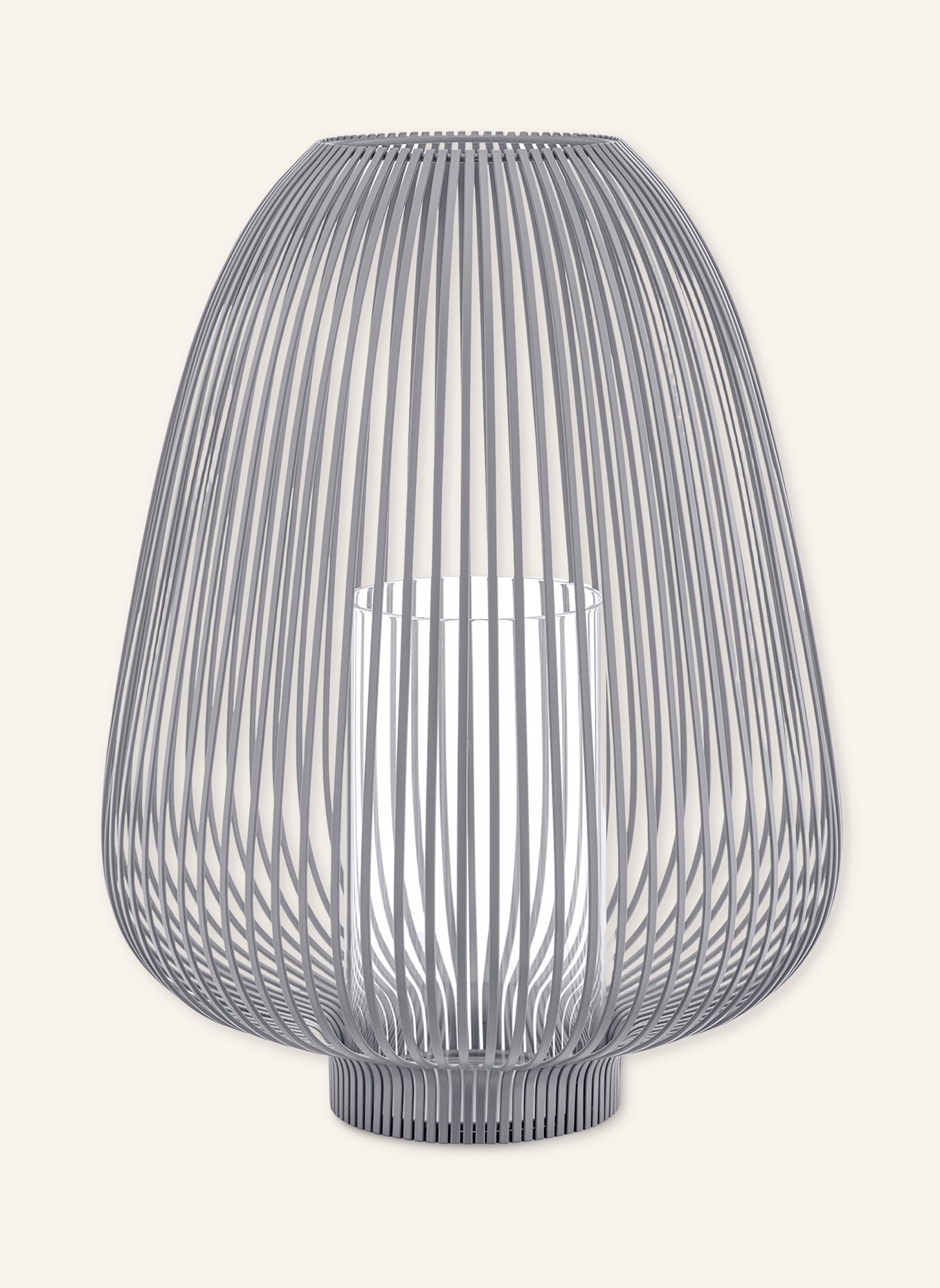 blomus Laterne L LYVA: GRAU